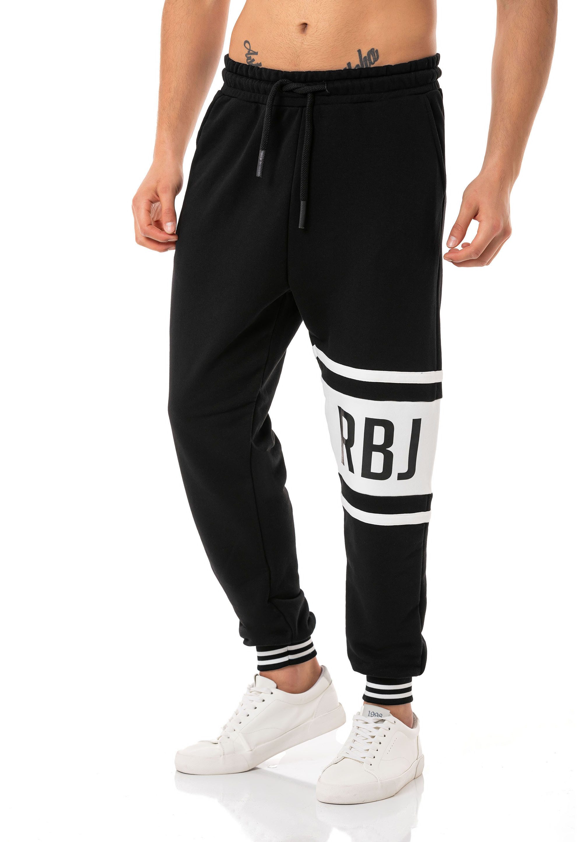 RedBridge Jogginghose mit Print und sportlichen Details Lässiger Streetwear Look