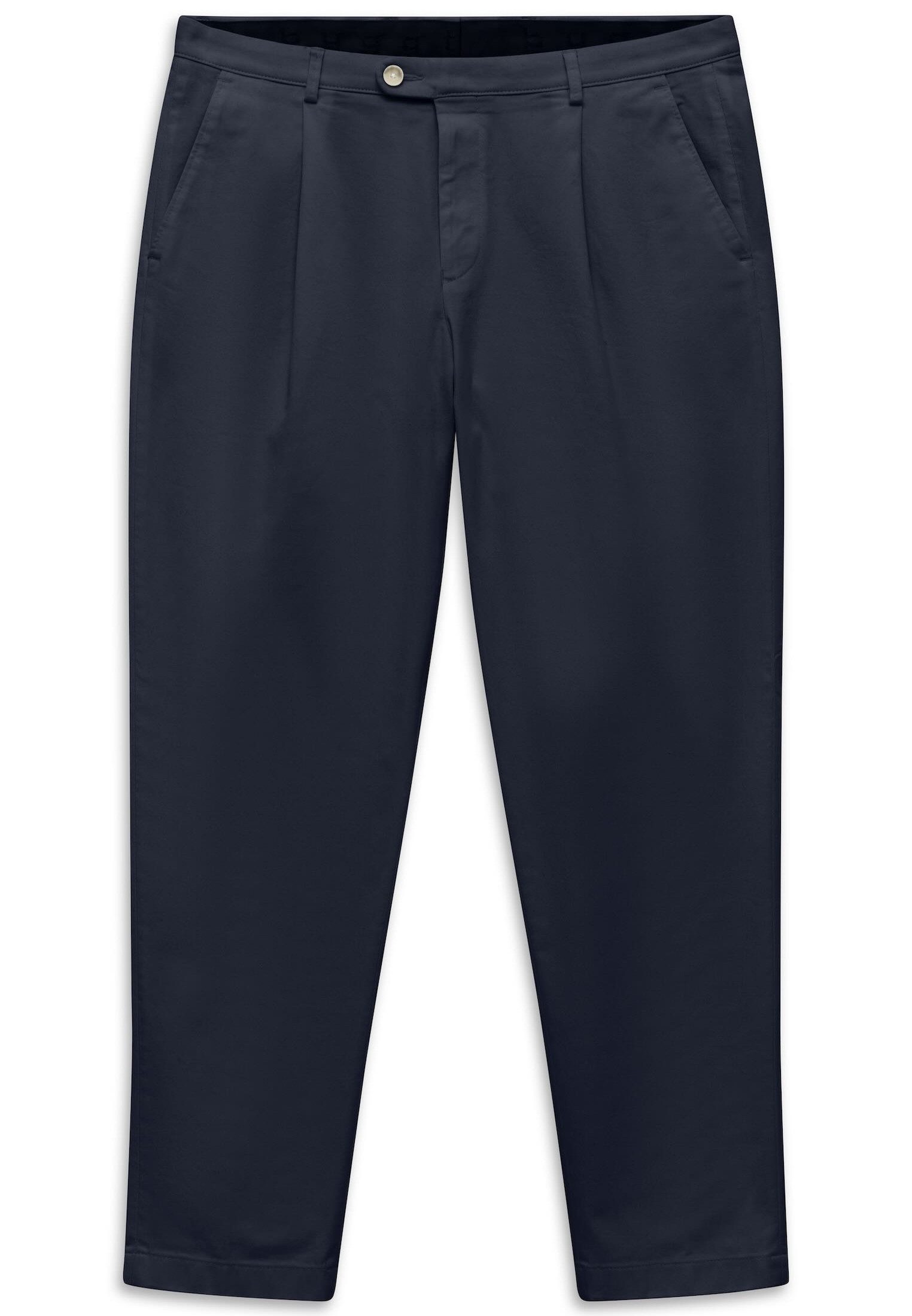 bugatti Bundfaltenhose Tapered Fit aus Baumwoll-Stretch