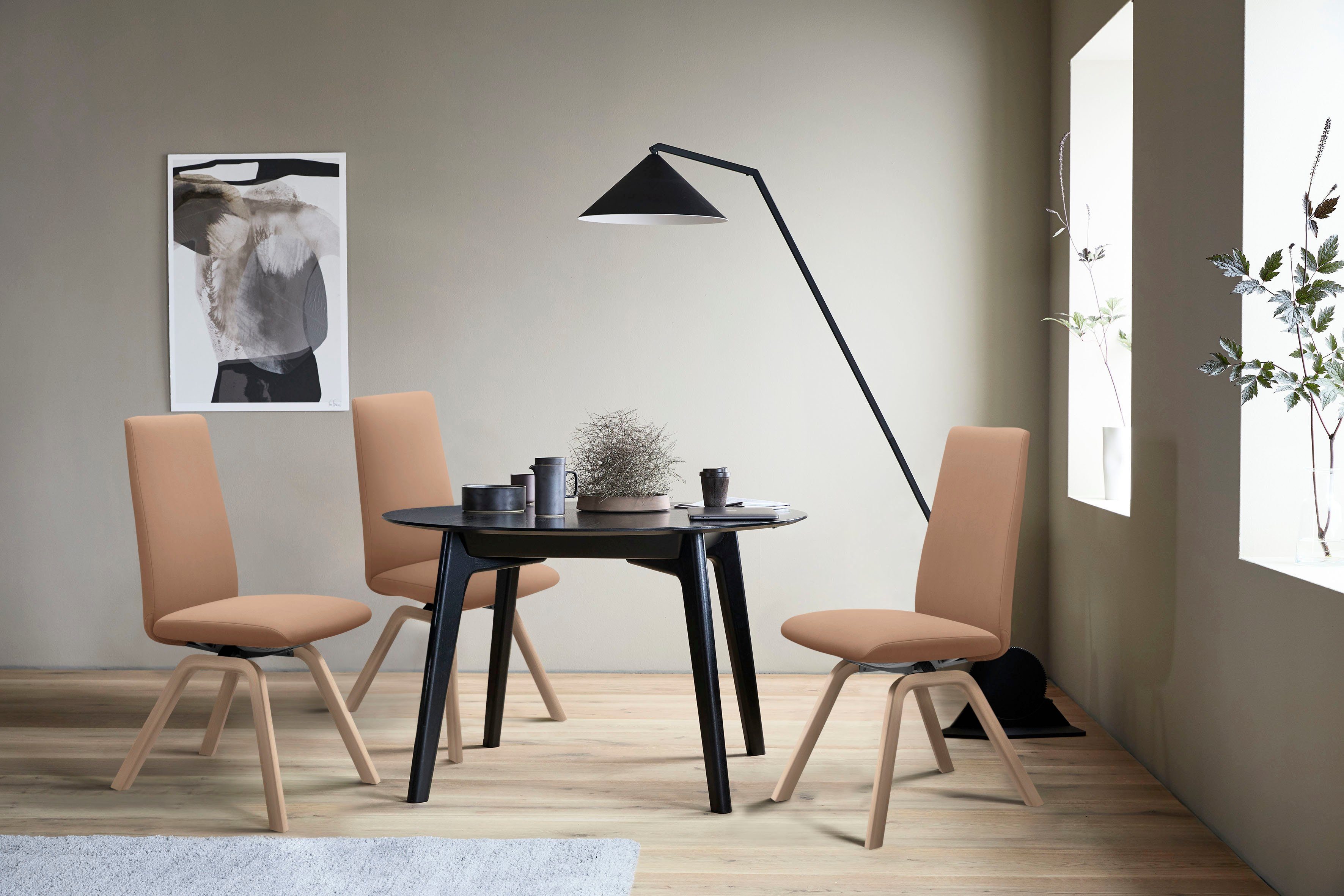 Stressless® Polsterstuhl Laurel, High Back, Größe M, mit schräggestellten Beinen in Eiche gekalkt