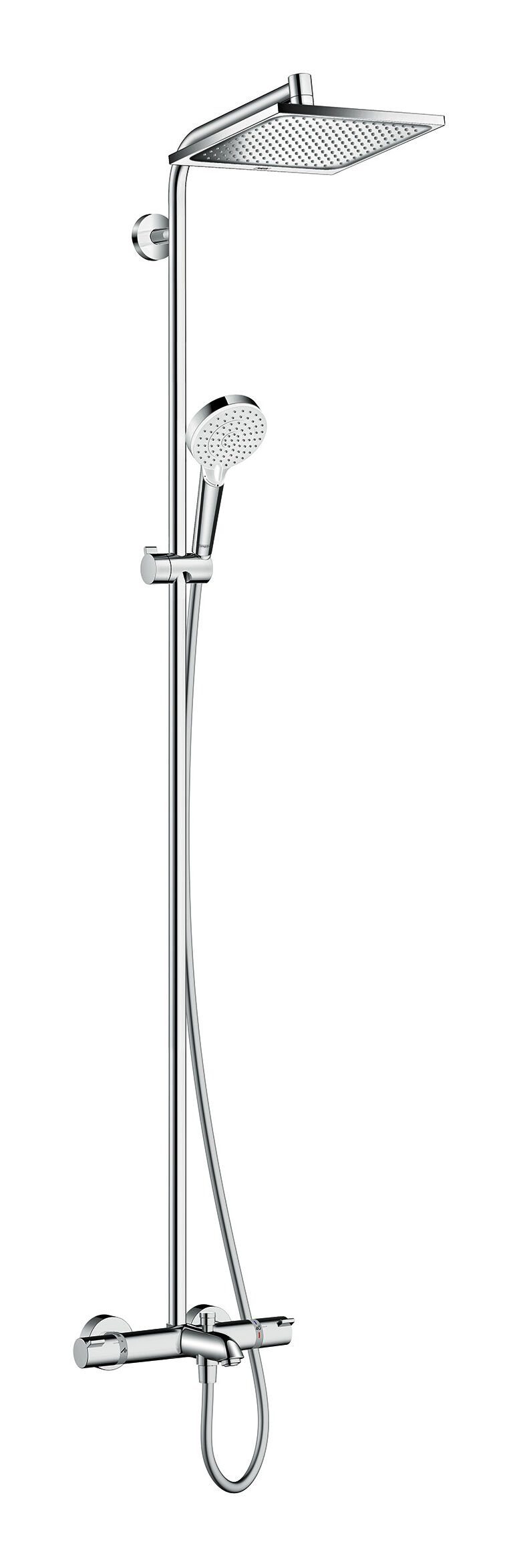 hansgrohe Duschsystem Crometta E Showerpipe, Höhe 154.7 cm, 240 1jet mit Wannenthermostat - Chrom