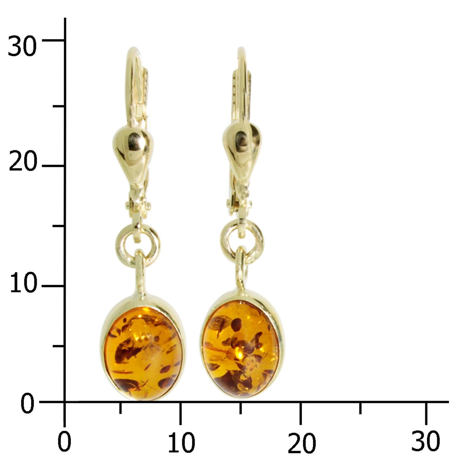 OSTSEE-SCHMUCK Paar Ohrhänger Ostsee-Schmuck Ohrhänger Classic 8 x 6 mm (2- günstig online kaufen