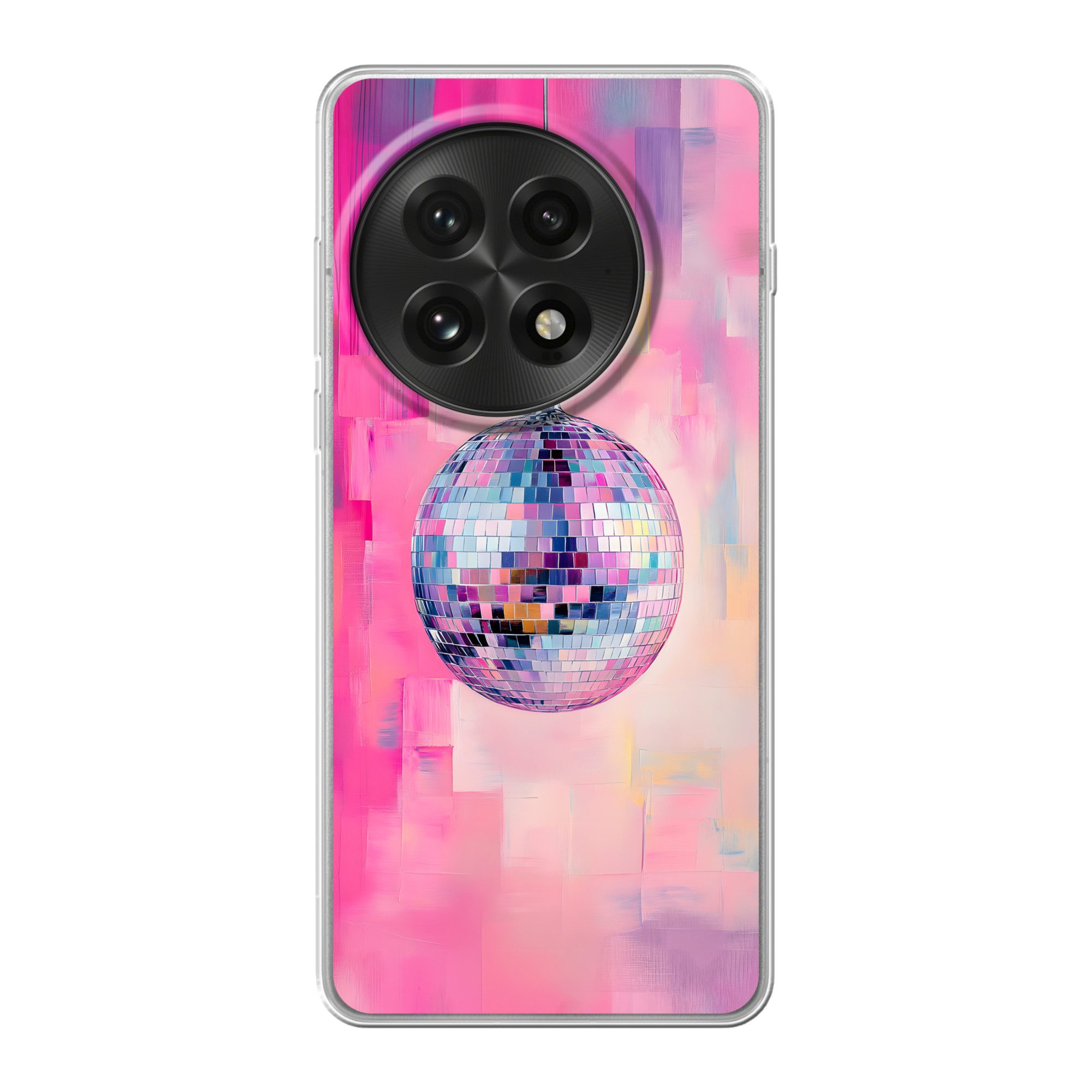 MuchoWow Handyhülle für OnePlus 13 Discoball - Rosa - Farbe, Phone Case, Silikon, Schutzhülle Dünn