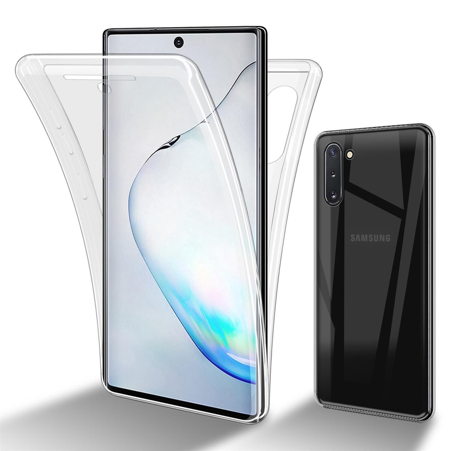 Cadorabo Handyhülle für Samsung Galaxy NOTE 10 Hülle Samsung Galaxy NOTE 10, Flexible Case Handy Schutzhülle - Hülle - Back Cover 360° Grad