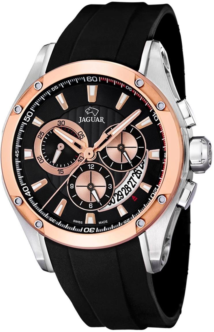 Jaguar Chronograph Special Edition, J689/1, (Set, 3-tlg., mit Wechselband  und Werkzeug), ideal auch als Geschenk, Edelstahlgehäuse, teilweise  roségoldfarben PVD-beschichtet, Ø ca. 43 mm | Quarzuhren