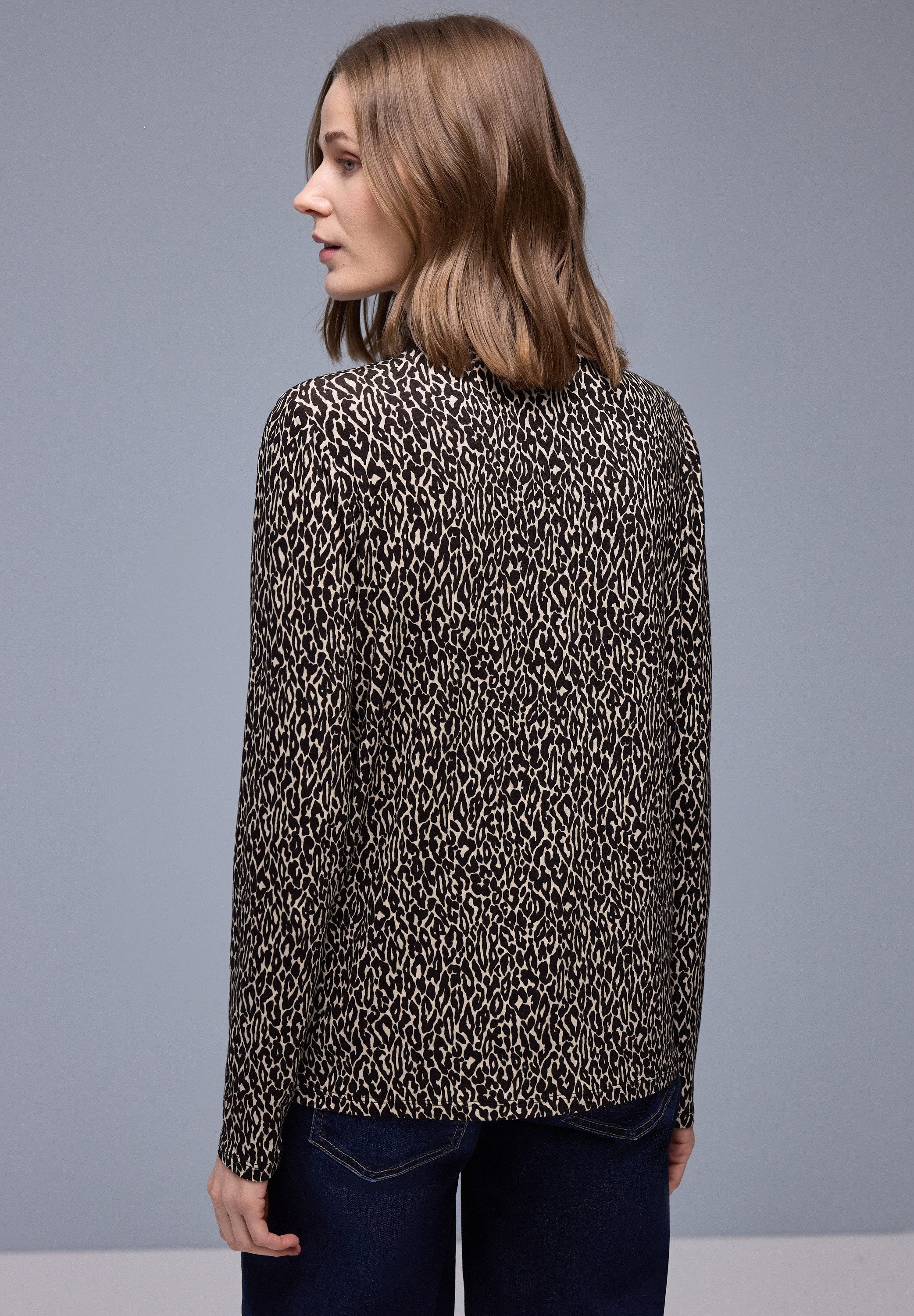 STREET ONE Langarmshirt mit Leo-Animal-Print günstig online kaufen