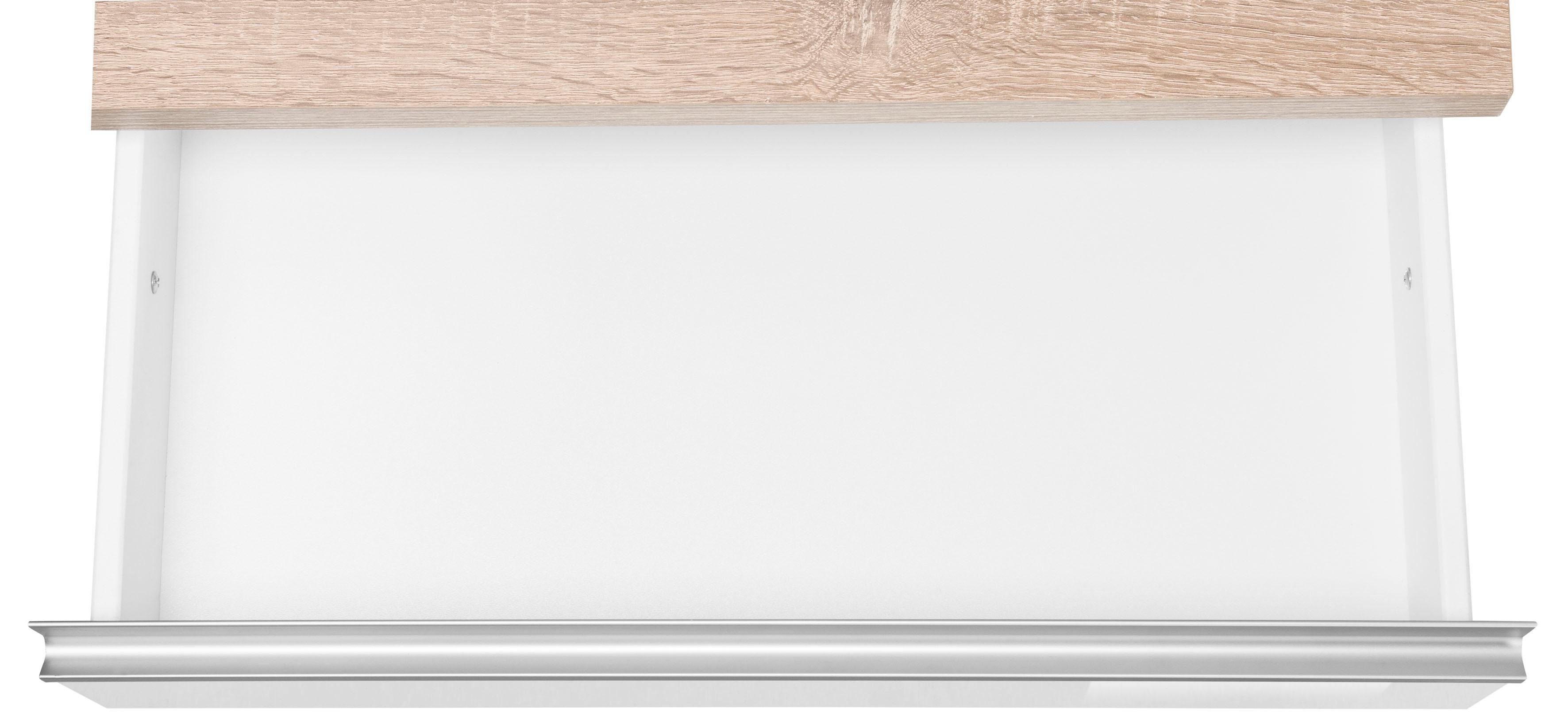 HELD MÖBEL Küchenzeile Ohio, mit weiß weiß E-Geräten, cm 240 | Breite Hochglanz/weiß