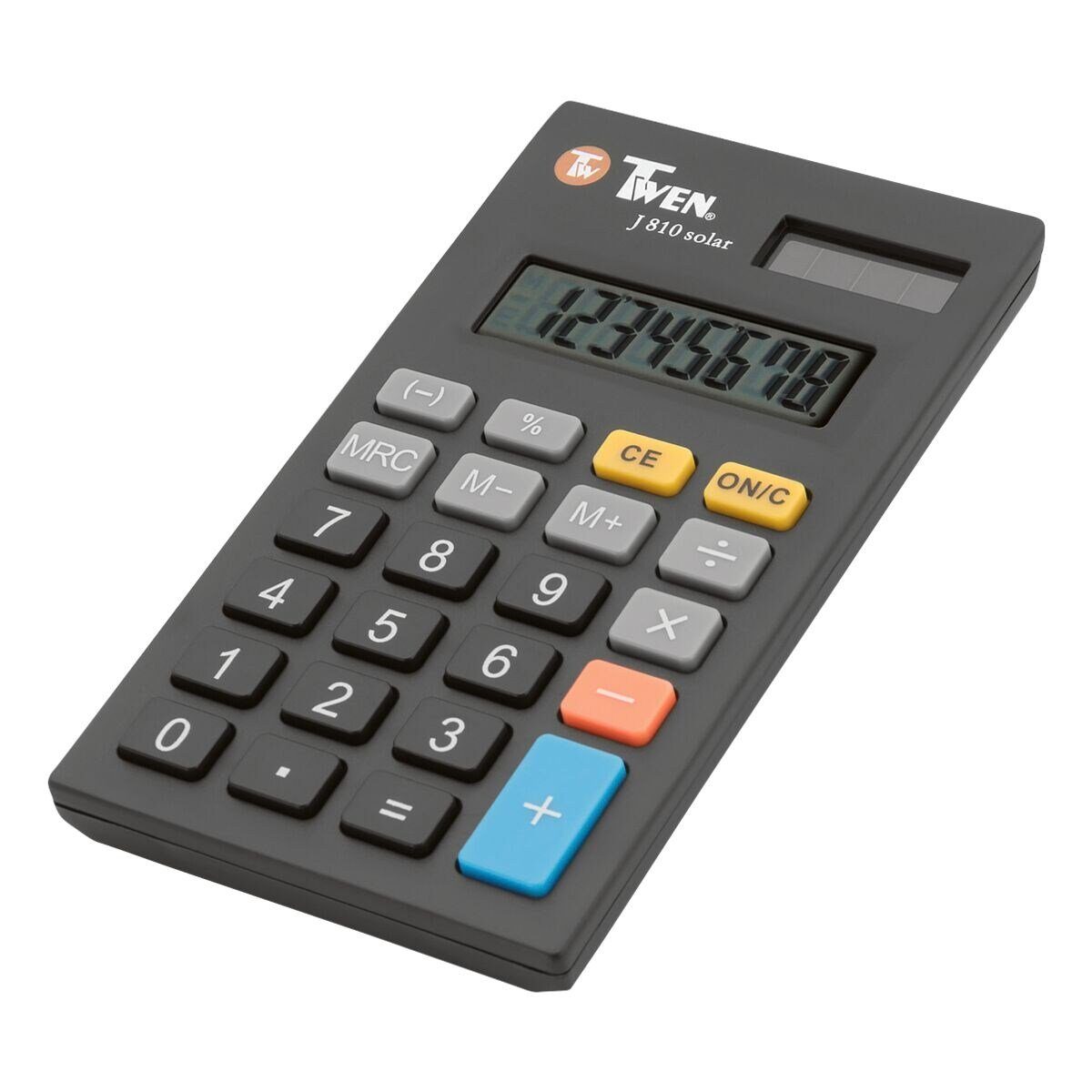 TWEN Taschenrechner J 810 solar, 8-stellig, mit automatischer Abschaltung