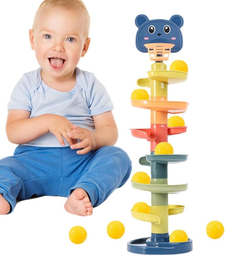 MEGAGOODS Lernspielzeug Montessori Kugelbahn Lernspielzeug Kinder günstig online kaufen