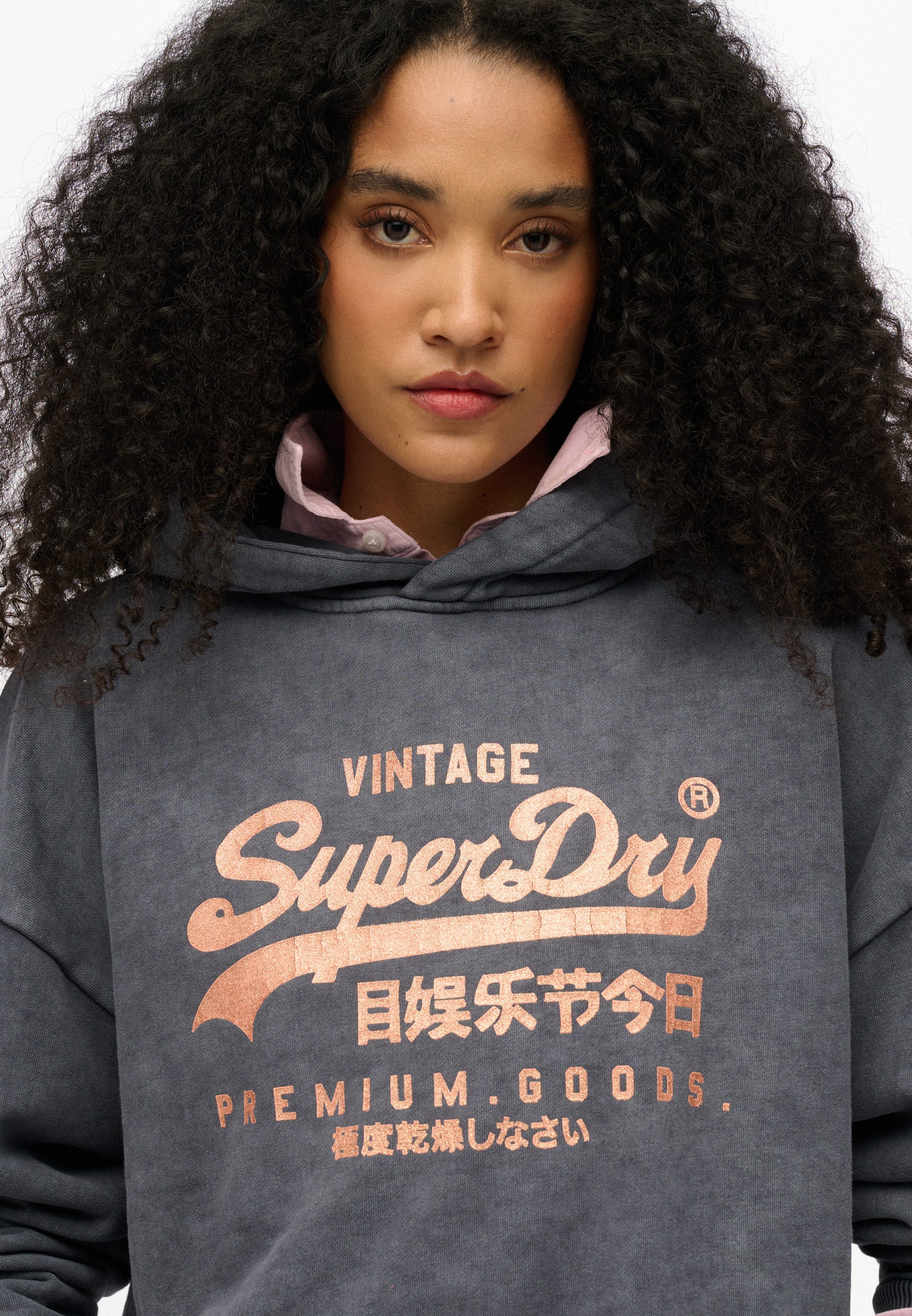 Superdry Kapuzensweatshirt VL METALLIC RELAXED HOOD günstig online kaufen