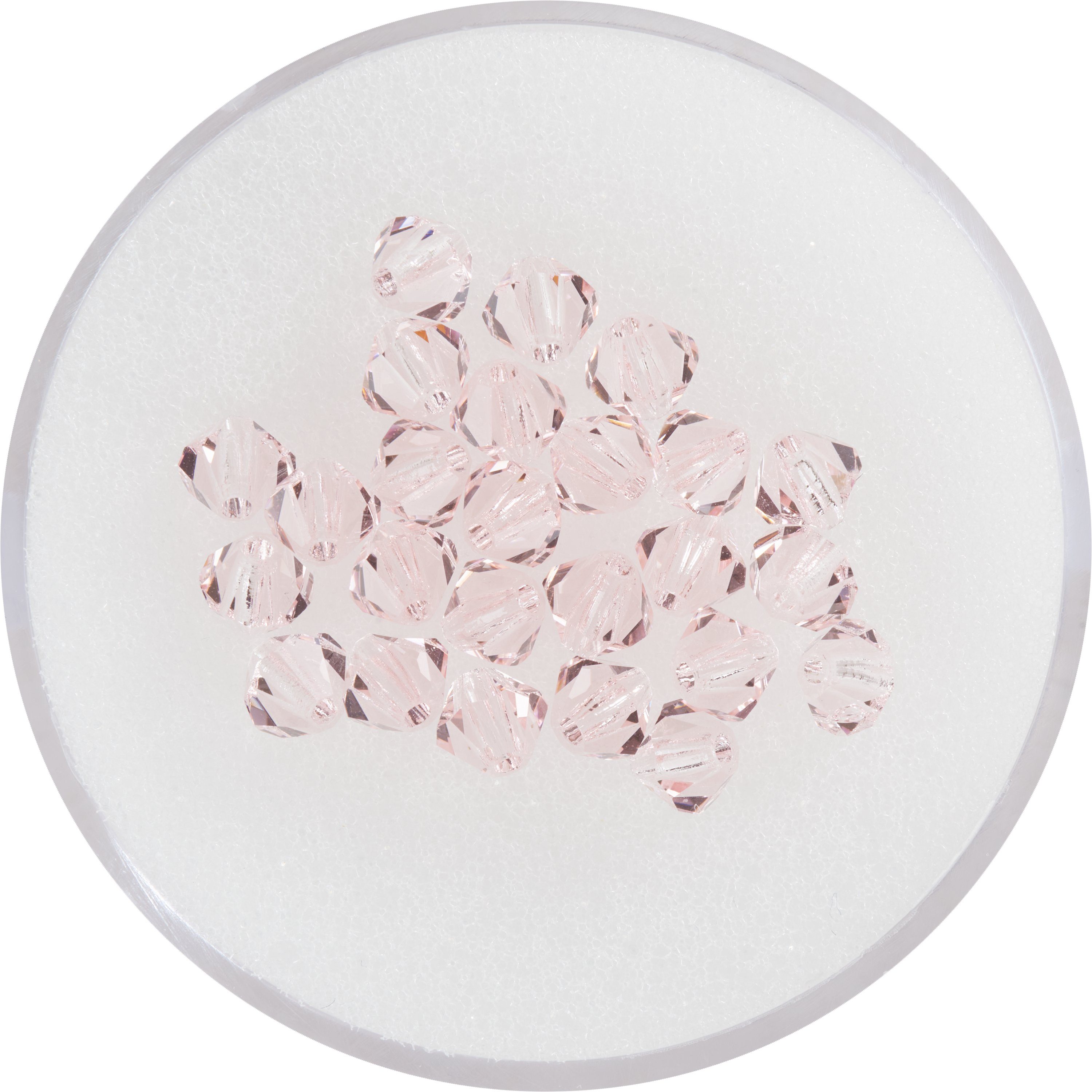 Pracht Bastelperlen Glasschliffperlen Glitzer, 4 mm 25 Stück