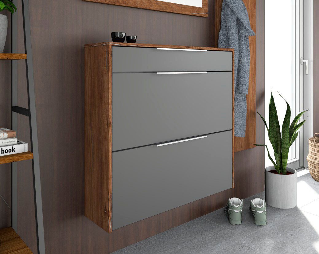 borchardt Möbel Schuhschrank Oliva Wandmontage, stehende Montage & Glasböden unter Mehr aus der Serie