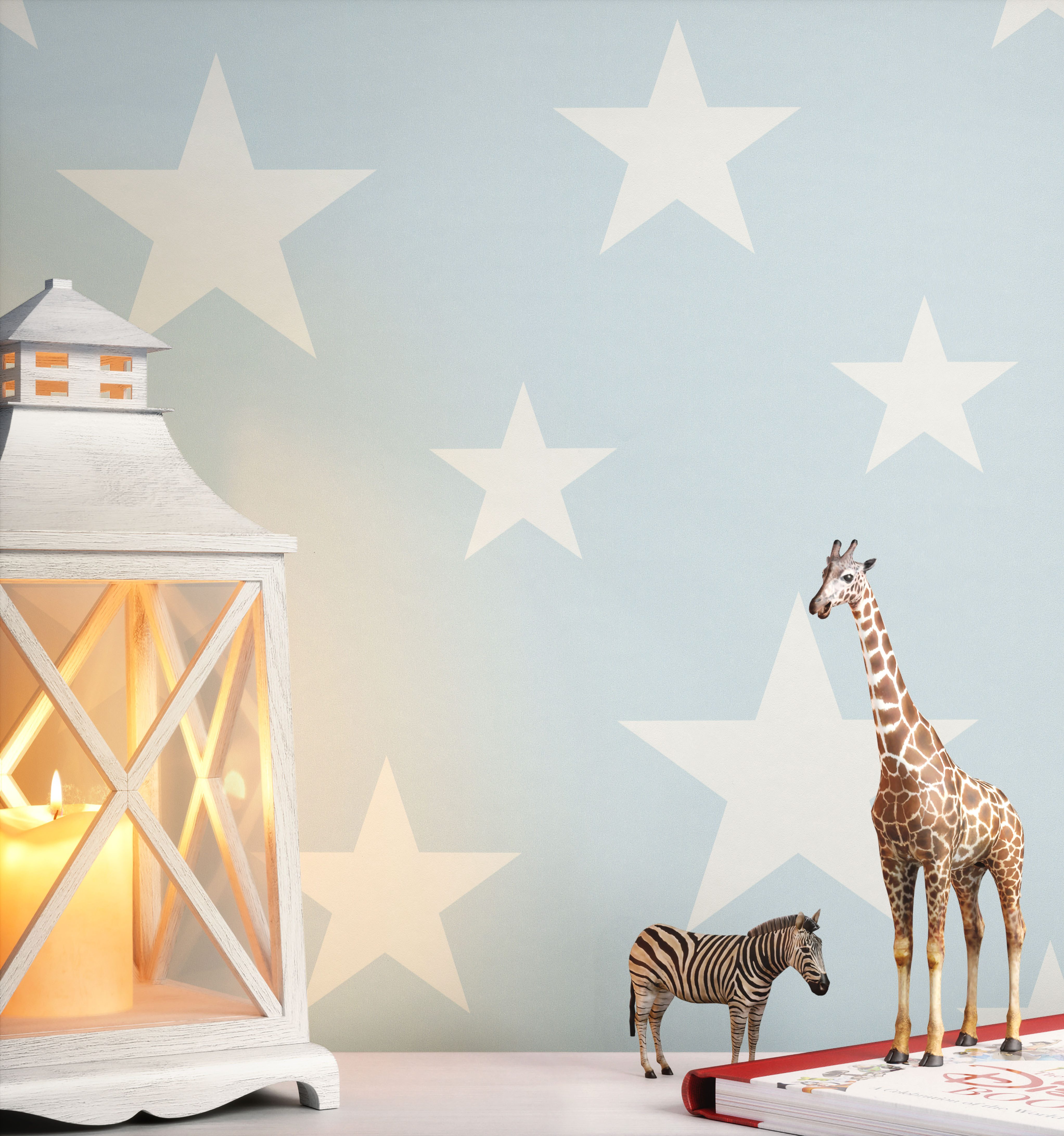 Newroom Vliestapete Tapete Kinderzimmer Sterne, Babytapete