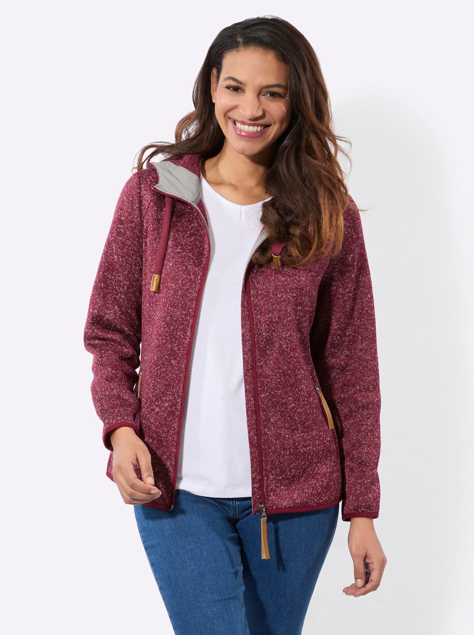 Fleecejacke Fleece-Jacke Langarm