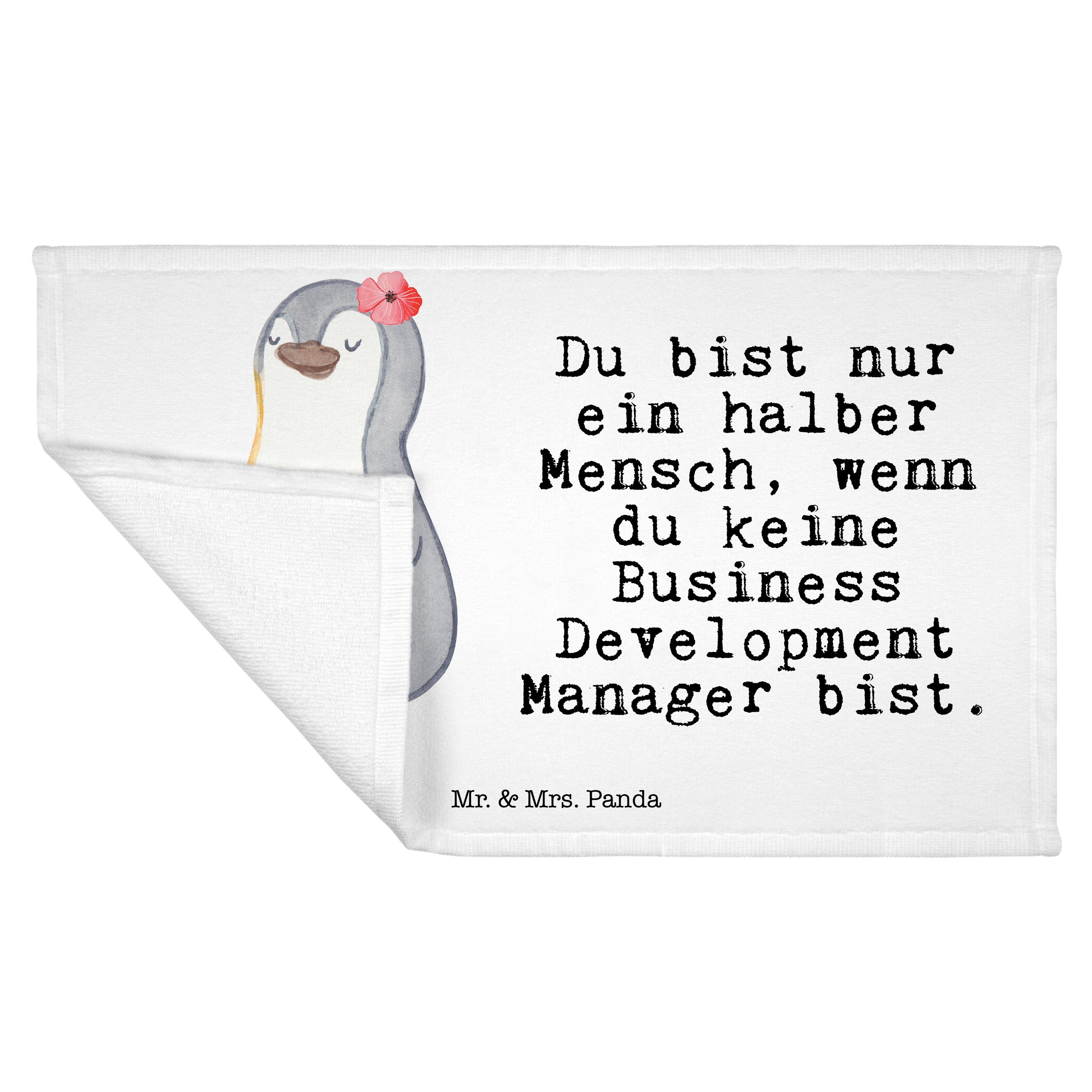Mr. & Mrs. Panda Beruf, Geschenk, Herz (1-St) Business mit Handtuch Manager Firma, - Development - Weiß
