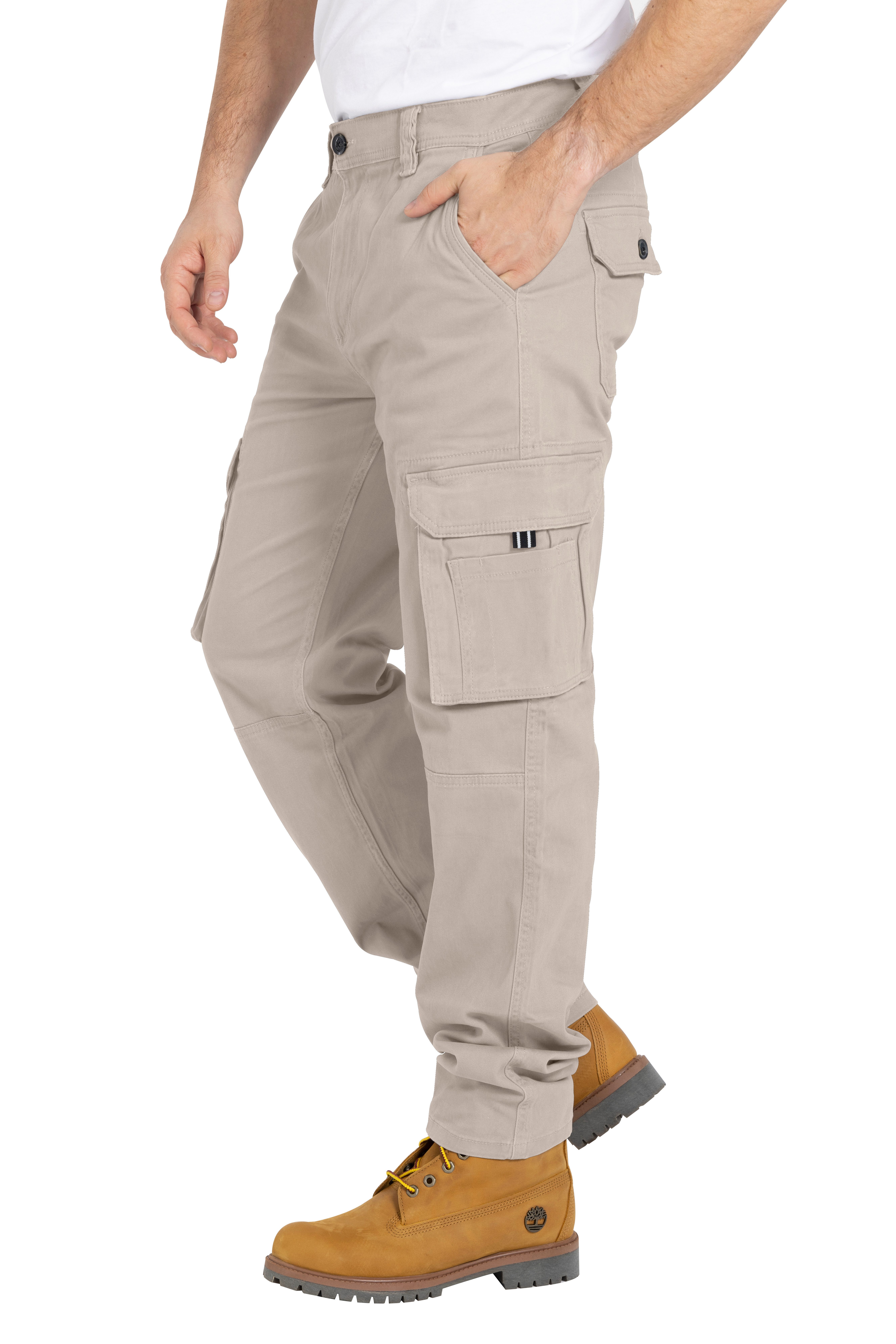BlauerHafen Cargohose Herren Cargo Hose Arbeitshose Schwerlast Tactical mit 12 Taschen Chino