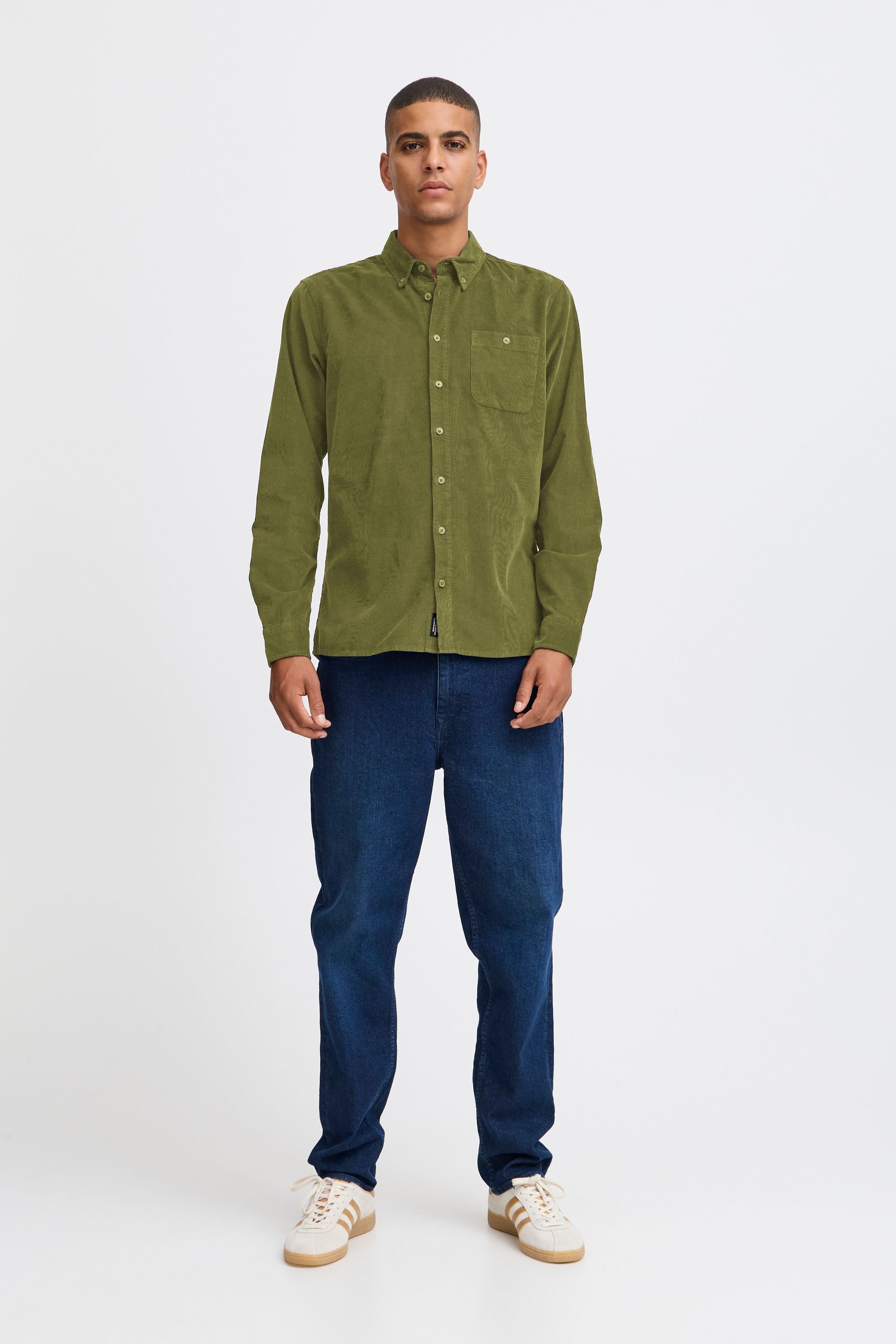 Blend Langarmhemd BHShirt Lässiges Cordhemd mit Brusttasche