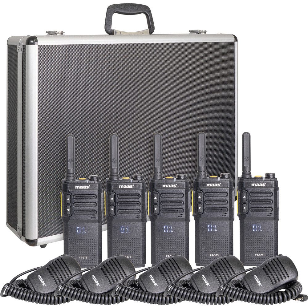 Walkie Talkie MAAS Elektronik Team-Set PT-375 KEP-360-K 150112 PMR-Handfunkgerät 5er