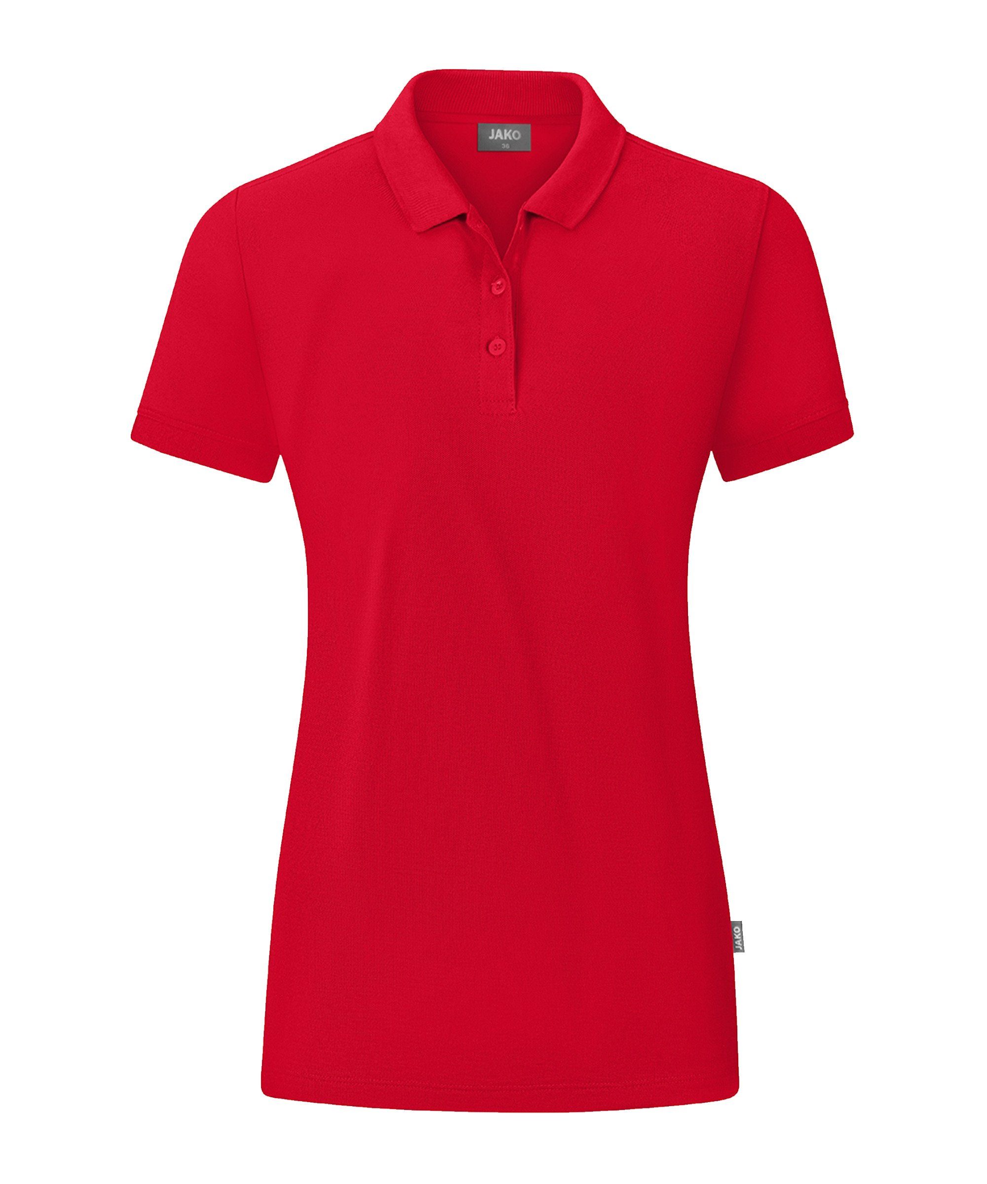 Jako Poloshirt Organic Poloshirt Damen Nachhaltiges Produkt rot
