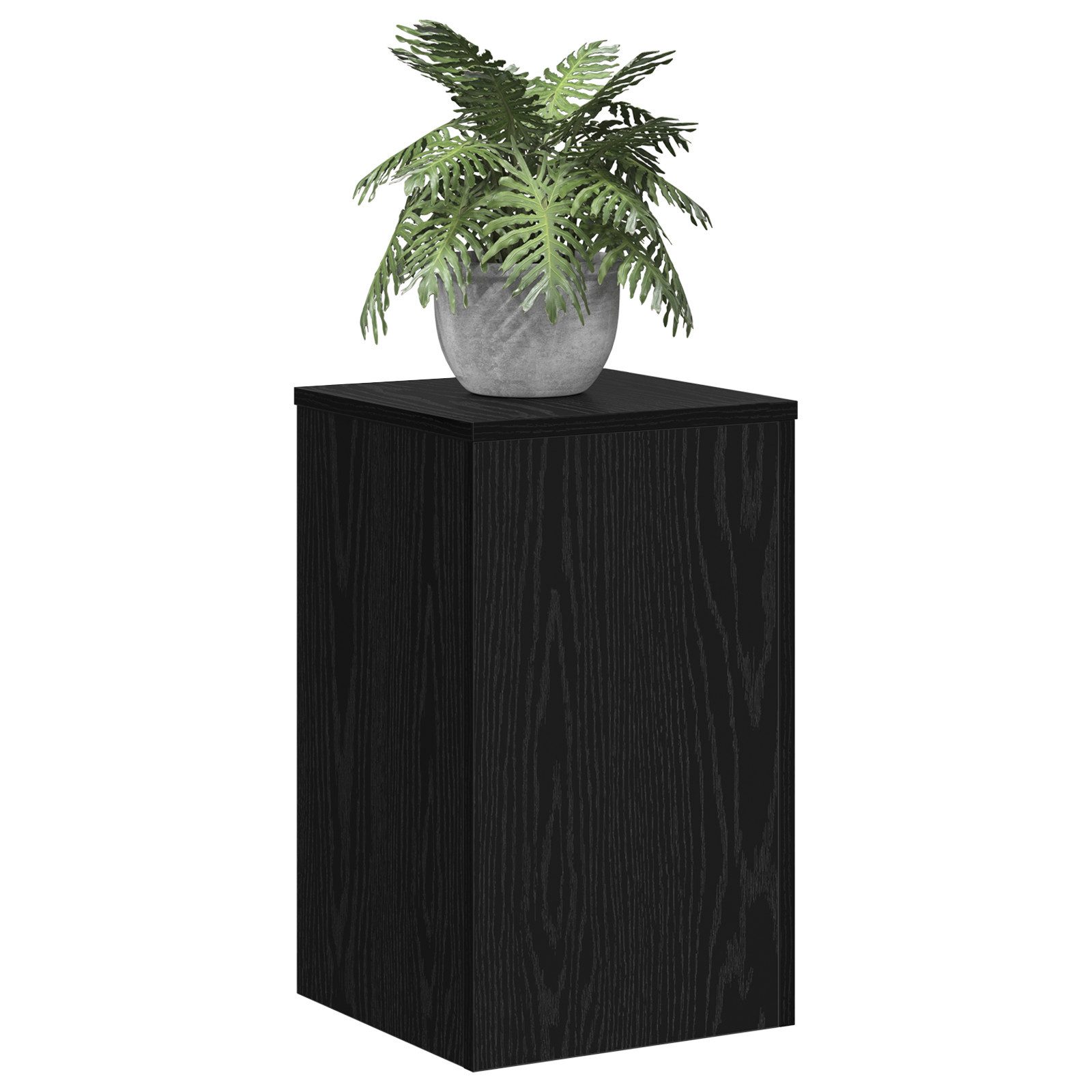 vidaXL Blumenständer Pflanzenständer 2 Stück Schwarz-Eiche günstig online kaufen