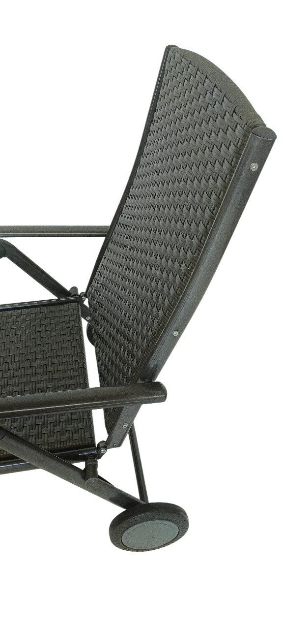 Sedex Gartenliege Klappliege Palma graphit Flechtfaser Hularo
