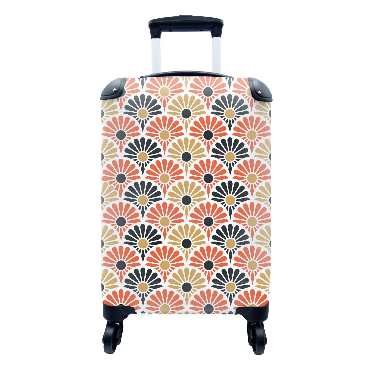 MuchoWow Handgepäckkoffer Blumen - Japan - Muster, 4 Rollen, Reisetasche mit rollen, Handgepäck für Ferien, Trolley, Reisekoffer