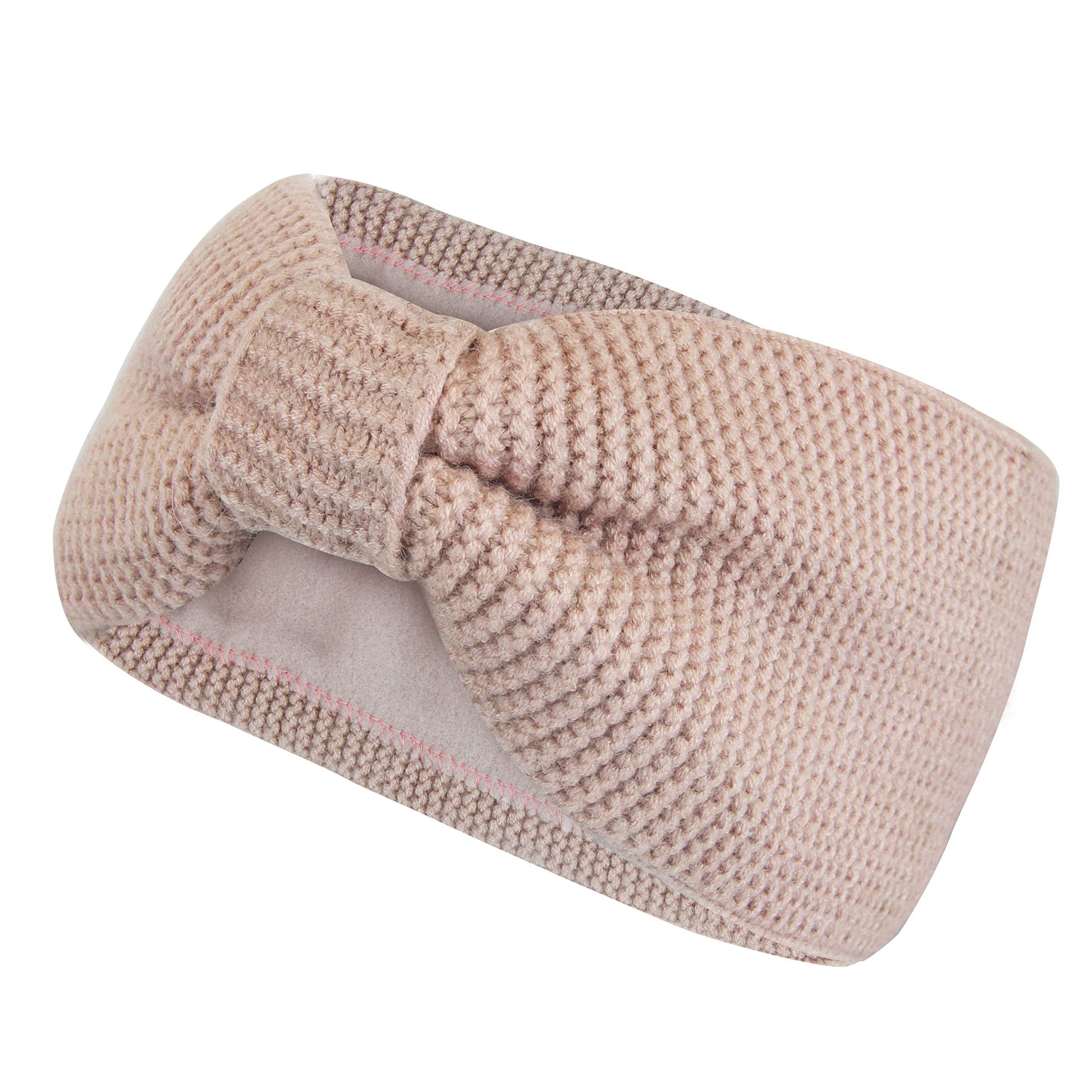 Frentree Stirnband Damen mit Schleife, gefüttert mit Fleece Innenfutter Haarband, Ohrenwärmer für Mädchen