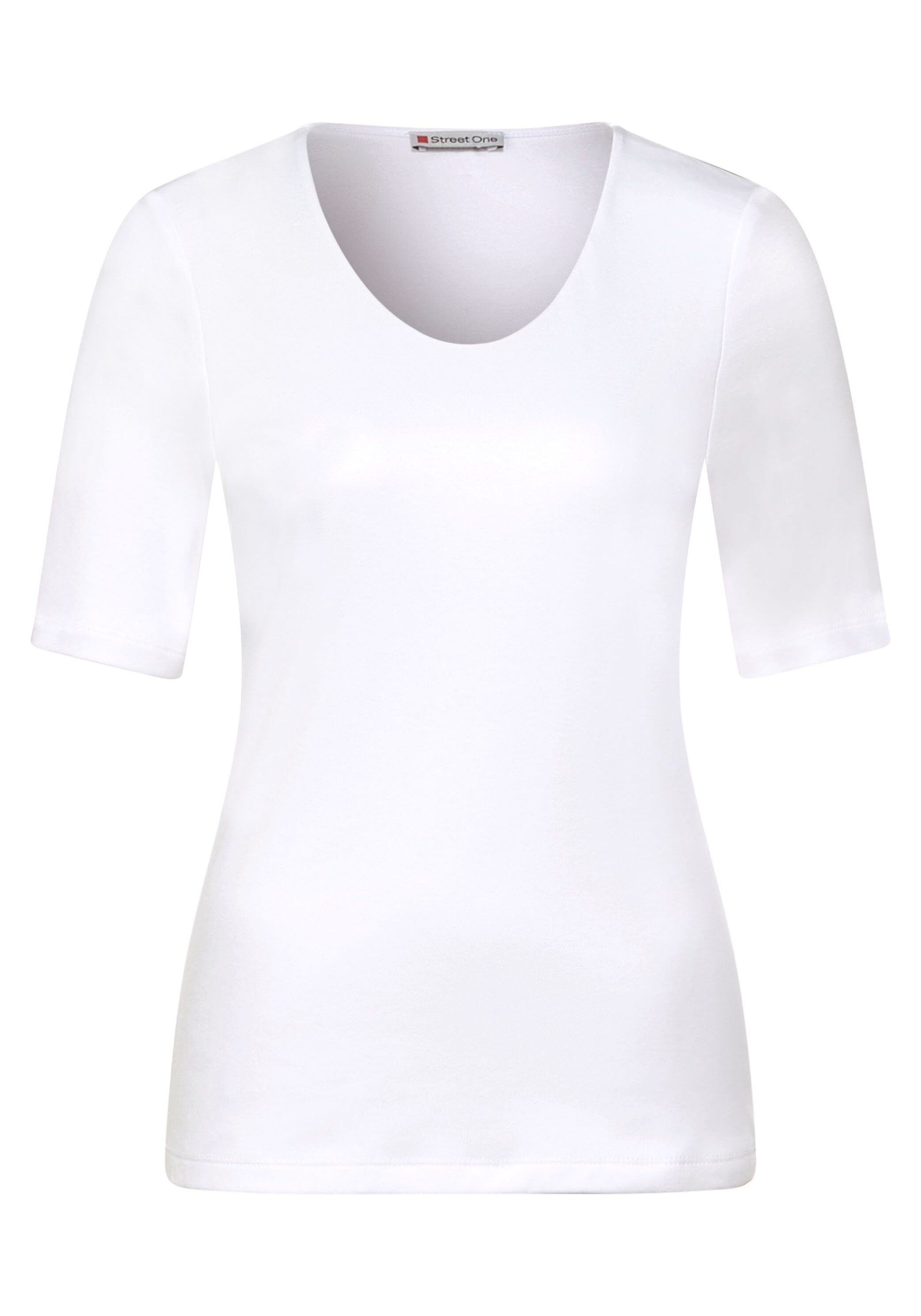 im T-Shirt Basic White Style ONE STREET