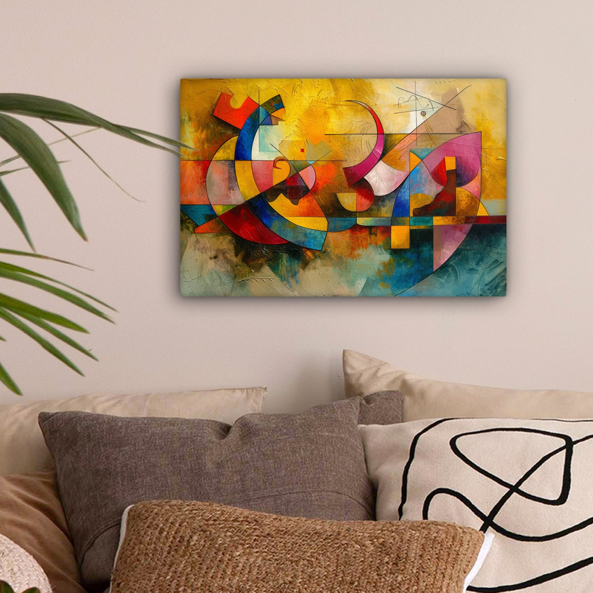 OneMillionCanvasses® Leinwandbild Kunst - Abstrakt - Ästhetisch - Farbenfro günstig online kaufen