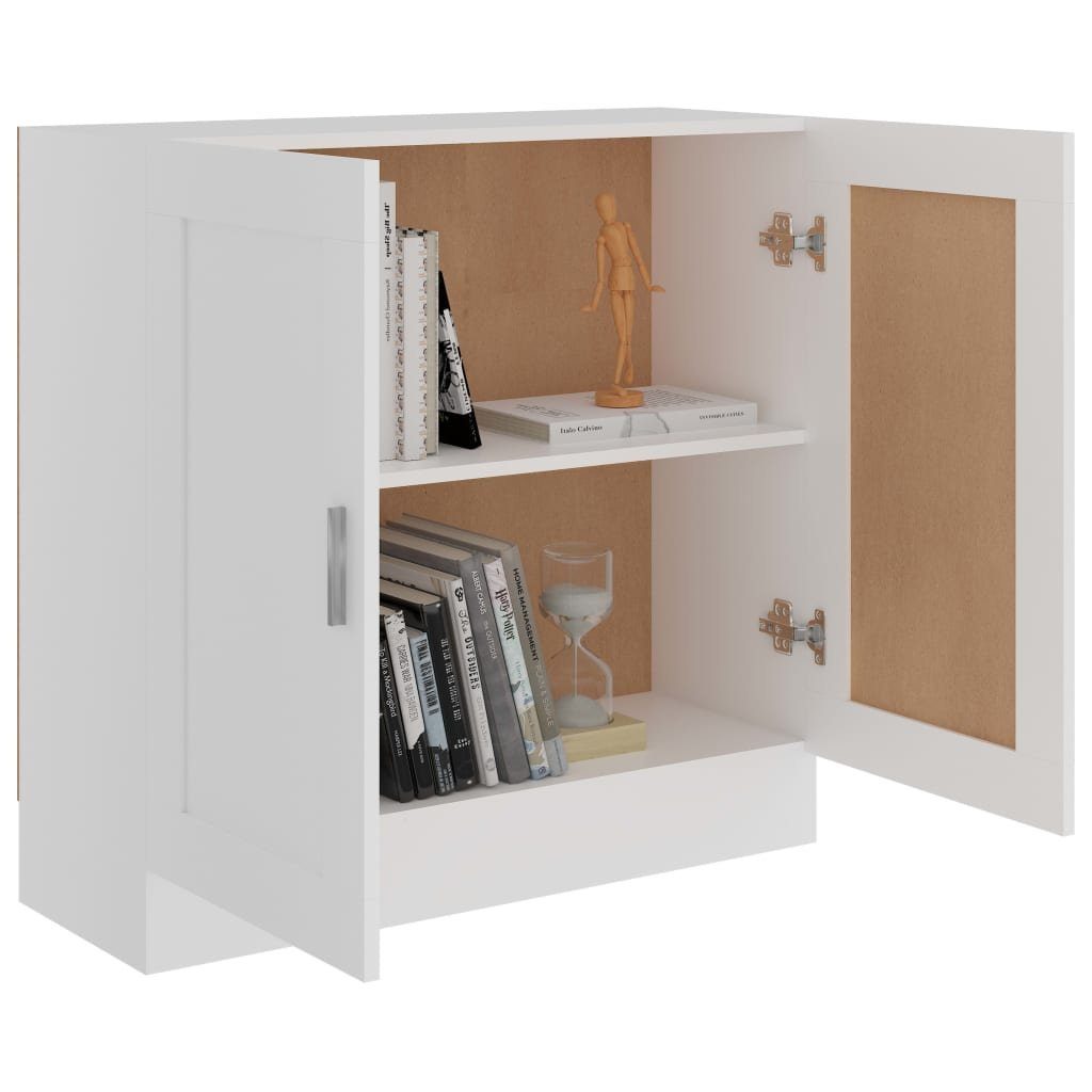 furnicato Bücherregal Bücherschrank 82,5x30,5x80 cm Weiß Holzwerkstoff