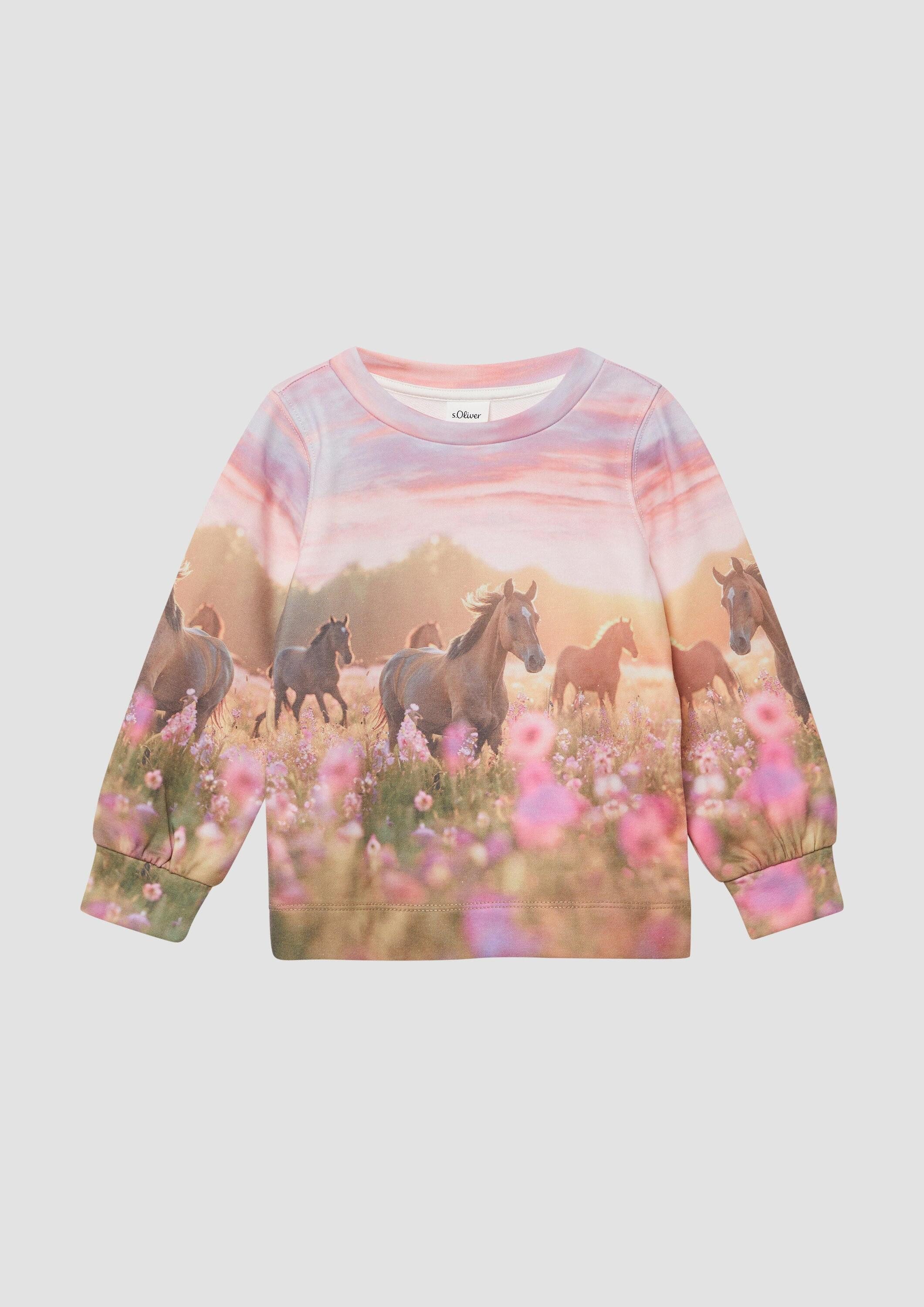 s.Oliver Sweatshirt Sweatshirt Sweatshirt mit Sublimation-Print günstig online kaufen