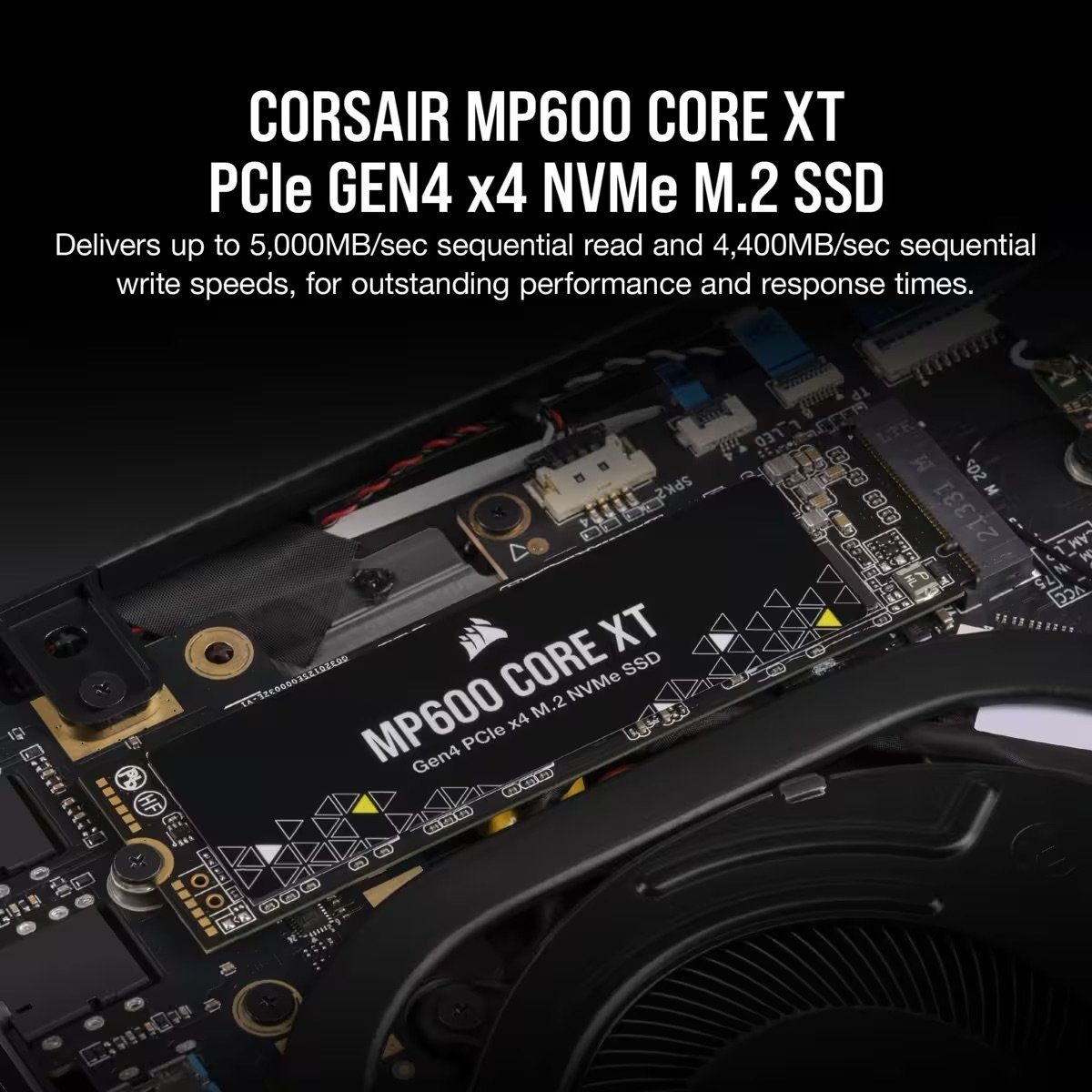 Corsair MP600 CORE XT 2TB SSD interne Gaming-SSD (2TB) 0" 5000 MB/S Lesegeschwindigkeit, 4400 MB/S Schreibgeschwindigkeit