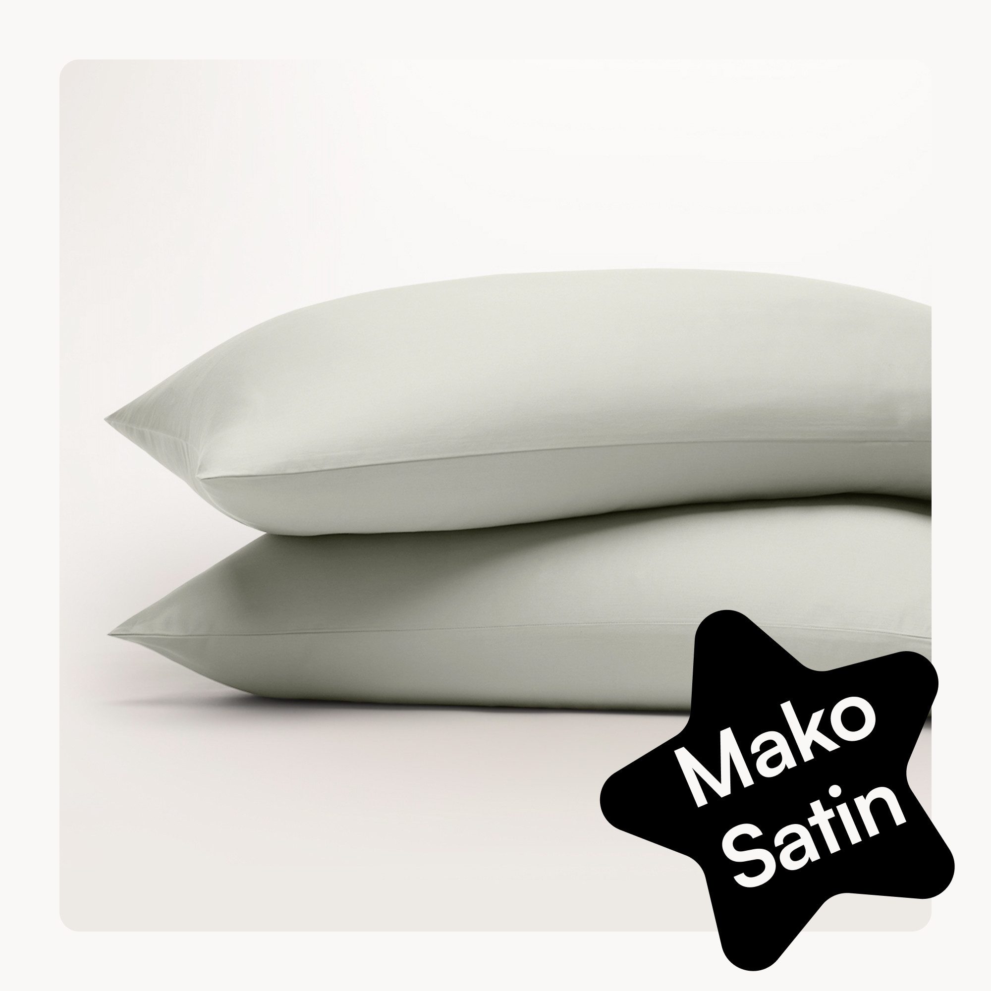 Seralino Kissenbezüge Mako Satin Kissenbezug (100% Bio Baumwolle) weich, hautfreundlich, (2 Stück), Fairtrade/ GOTS zertifizierte uni Kissenhülle mit Reißverschluss