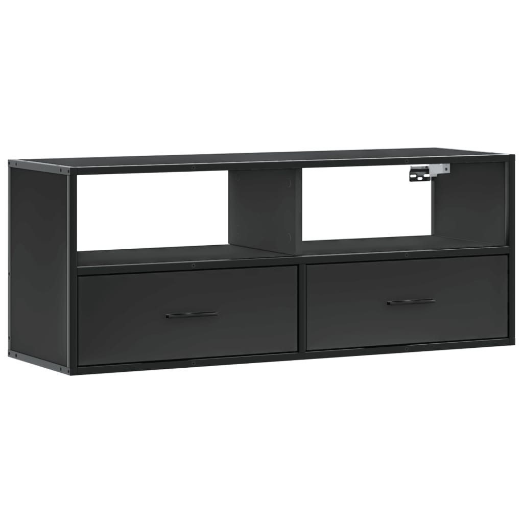 vidaXL TV-Schrank TV-Schrank Schwarz 100x31x39,5 cm Holzwerkstoff und Metall (1-St)