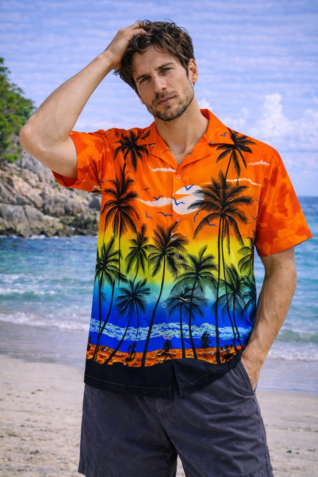 King Kameha Hawaiihemd Beach Funky Hawaii-Hemd, Kurzarm, Front-Tasche, Styl günstig online kaufen