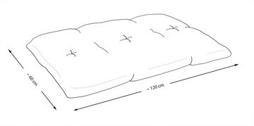 Amilian Stuhlkissen (Made in EU) Sitzkissen, Palettenkissen, Bankauflage, Gartenbankauflage, Rückenkissen, Pallettensitzkissen, Bankkissen, Gartenkissen, Sitzauflage, Sitzpolster für Gartenbank, Europaletten 60x120 cm