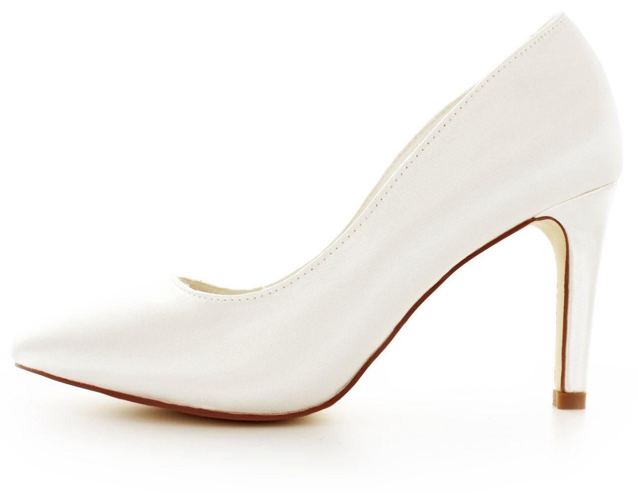 White Lady 893 ivory - einfärbbare Satin-Brautschuhe Pumps – Bild 5 von 5