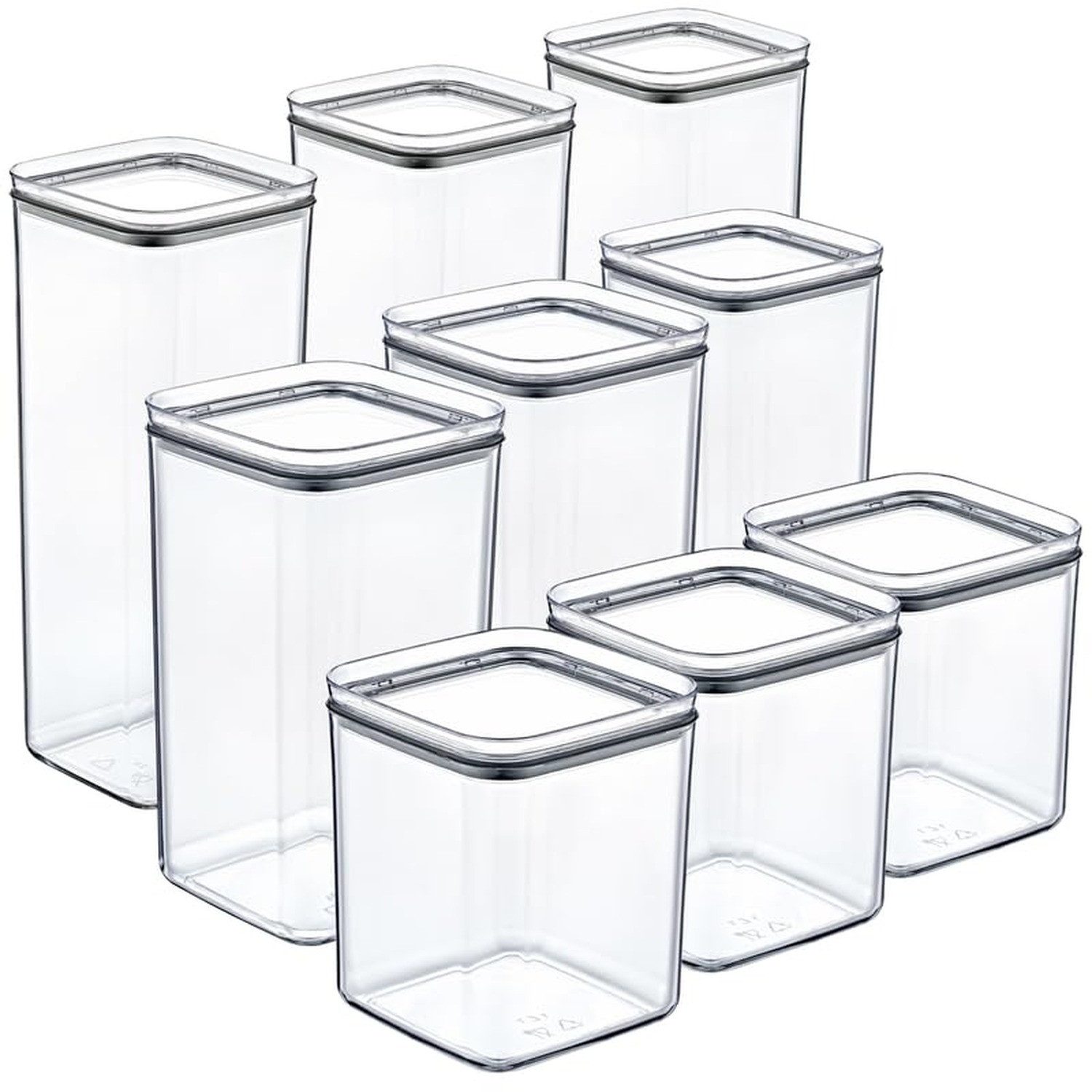 Centi Vorratsdose Vorratsdosen luftdicht 9-teilig stapelbar, Kunststoff, (9er-Set)