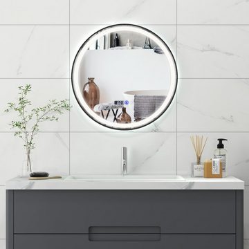COSTWAY Badspiegel, Touch LED Spiegel, 60cm rund