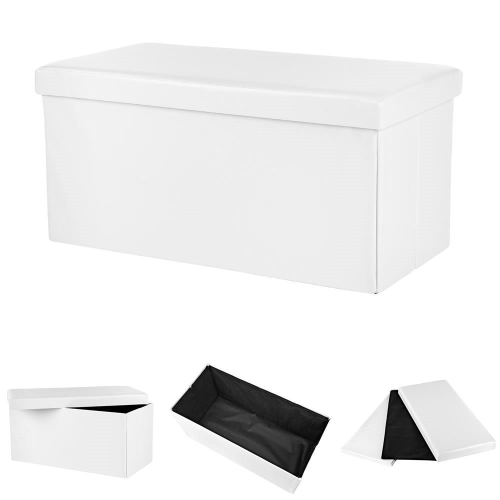 Feel2Home Sitzbank Faltbare Sitzbank Aufbewahrungsbox Weiß Beige Schwarz versch. Größen (3-St., Premium-Sitzbank), faltbar