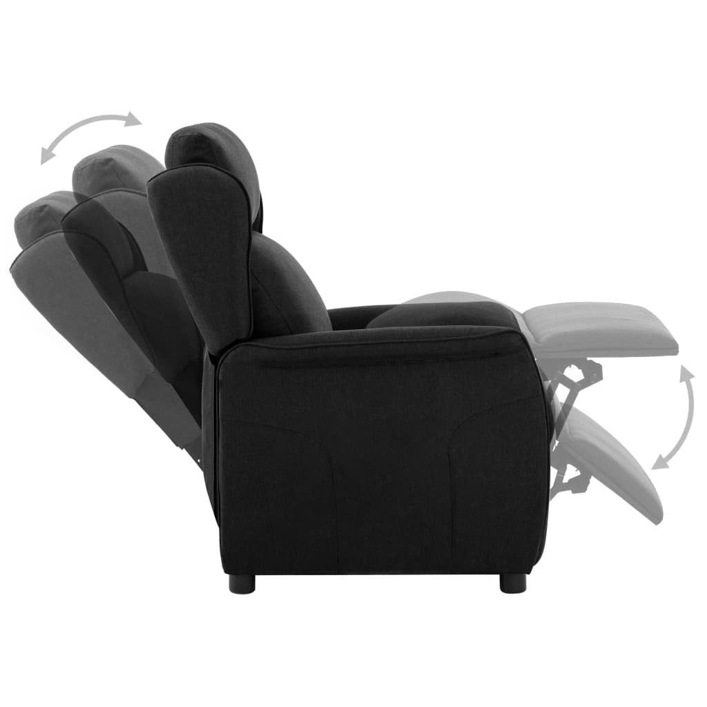 vidaXL Sessel Schwarz Stoff Relaxsessel (1-St)