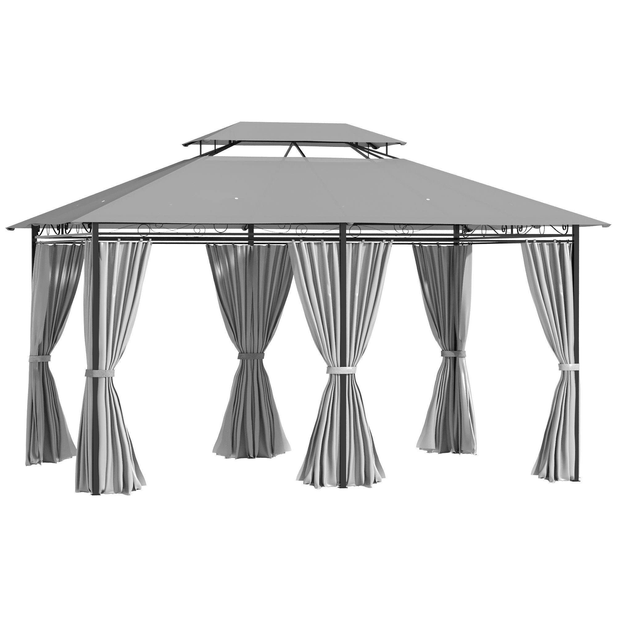 Outsunny Pavillon Festzelt mit Doppeldach günstig online kaufen