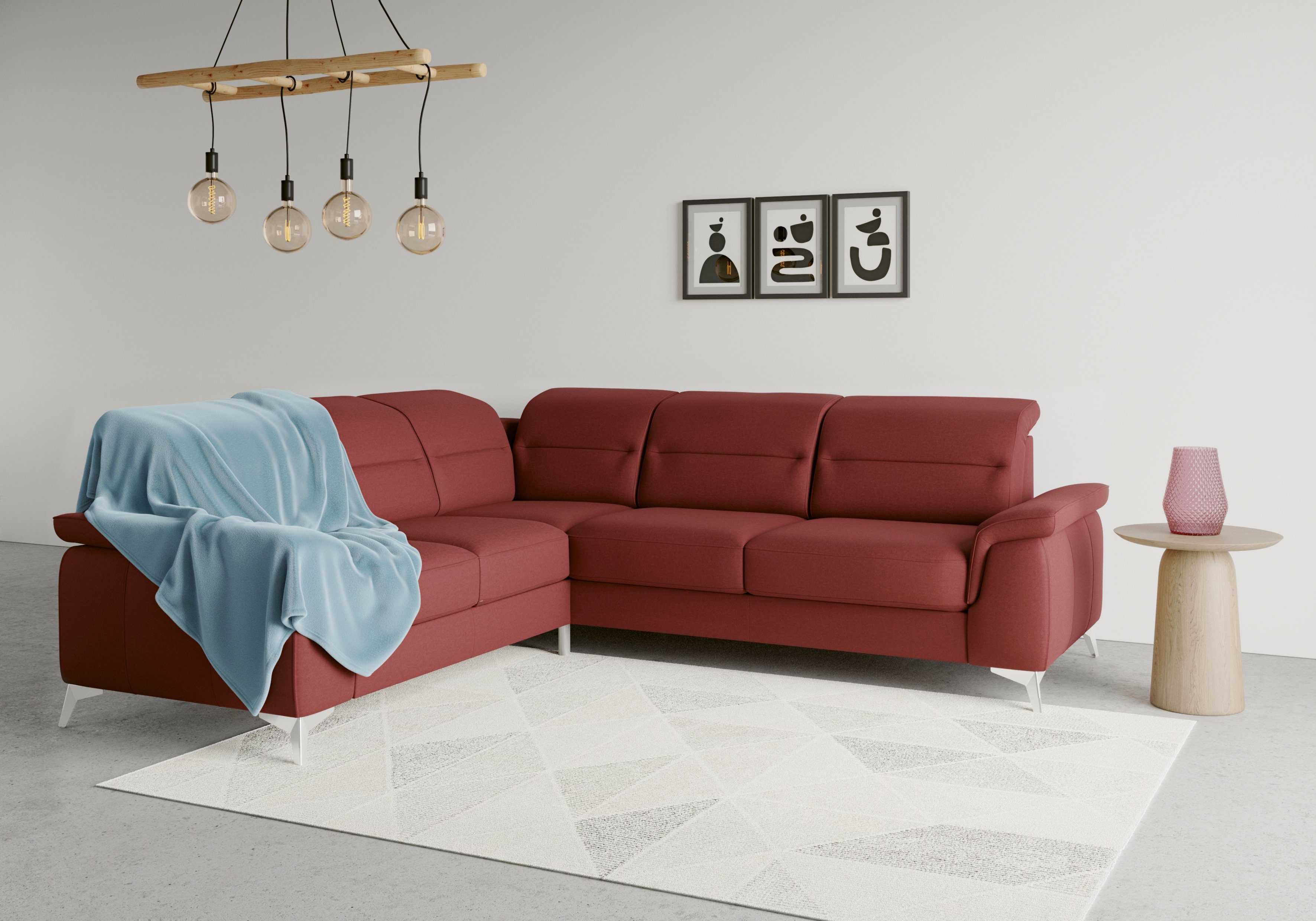 Sinatra, Armteilfunktion optional Kopfteilverstellung Ecksofa und mit sit&more