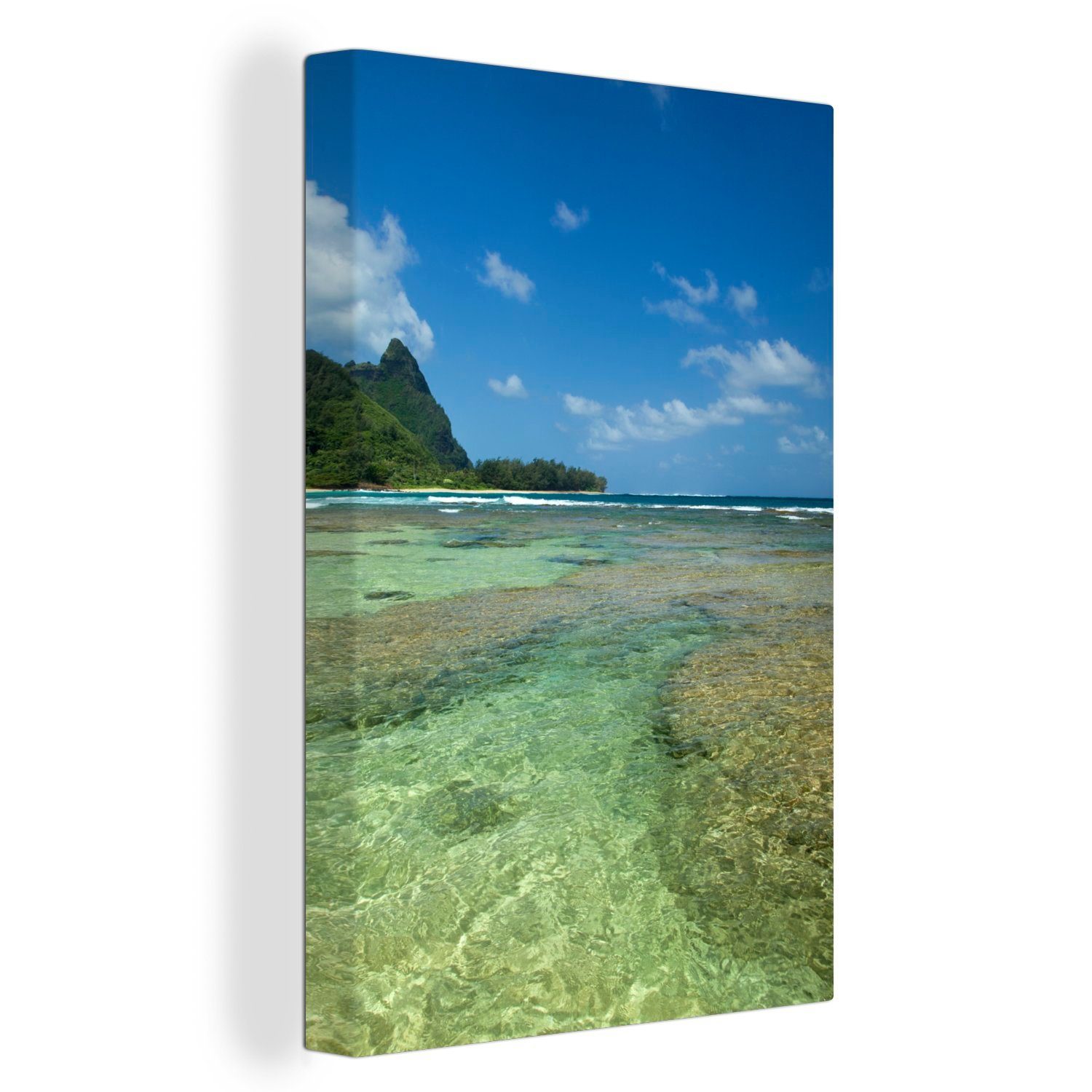 OneMillionCanvasses® Leinwandbild Kauai Ozean Fotodruck, (1 St), Leinwandbild fertig bespannt inkl. Zackenaufhänger, Gemälde, 20x30 cm