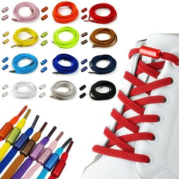 Olotos Schnürsenkel ohne Binden elastische Schuhbänder mit Schnellverschluss Metallkapsel, für Sneaker, Laufschuhe, Sporschuhe