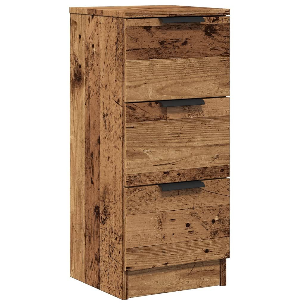 vidaXL Kommode NA Kommode Wohnzimmer schmal Schubladenschrank Sideboard Altholz-Optik