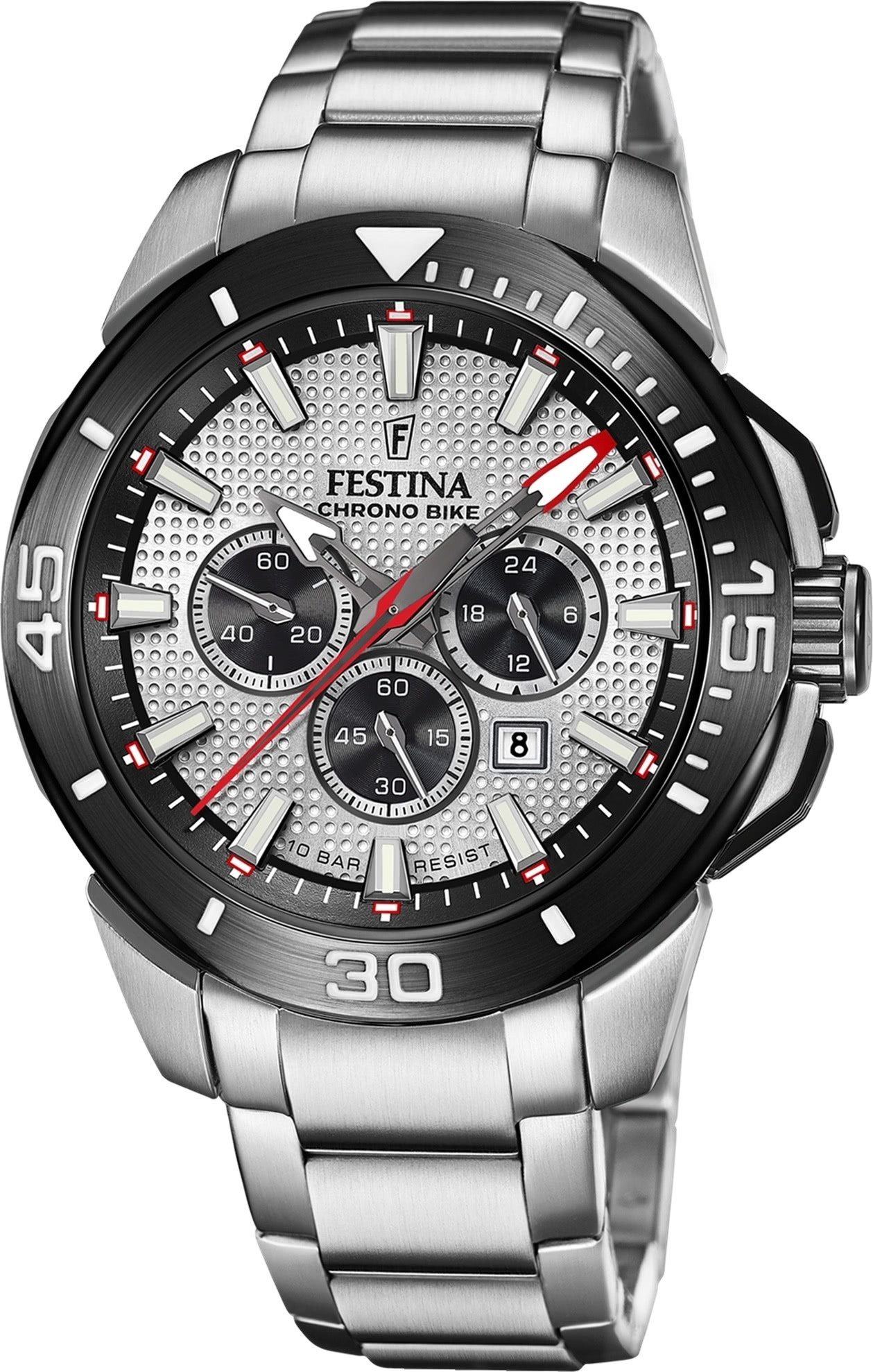Quarzuhr Festina Herrenuhr Edelstahl silber