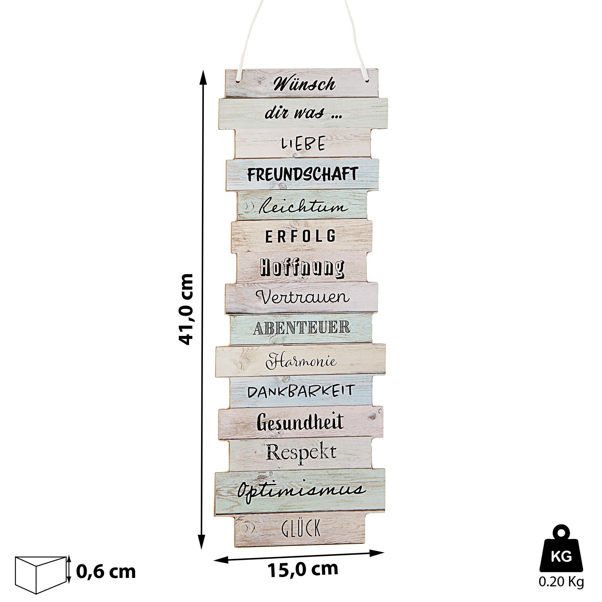 CEPEWA Kunstdruck Wandbild "Wish" Wünsche Wanddeko, Wish günstig online kaufen