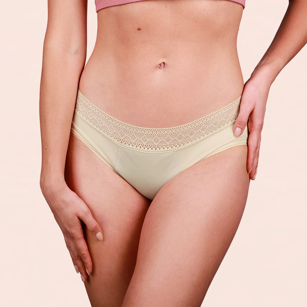 Taynie Periodenslip Paris ultra Periodenunterwäsche Nacht Low Waist sehr starke Tage Damen (1-St., 1er-Pack) Ultra saugstarker Low Waist Slip Schutzschicht bis zum hinteren Bund