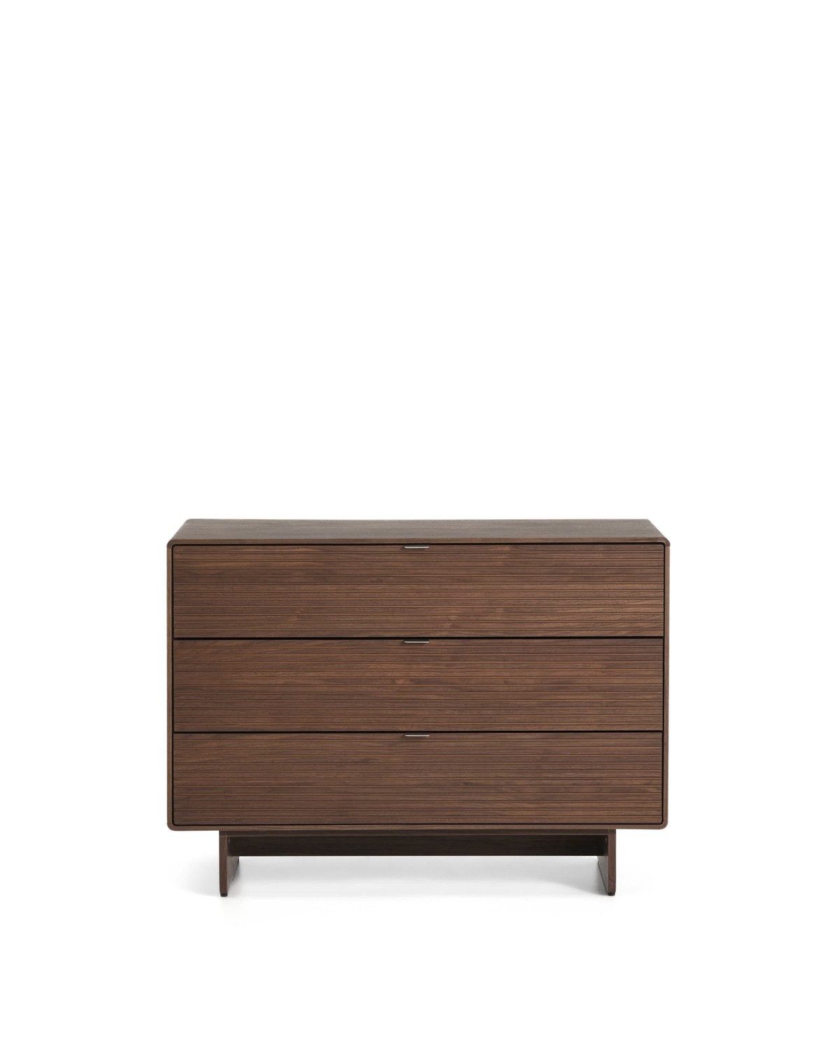 Natur24 Kommode Norlen Kommode 101 x 75 x 50 cm MDF Buche Walnussfurnier Braun