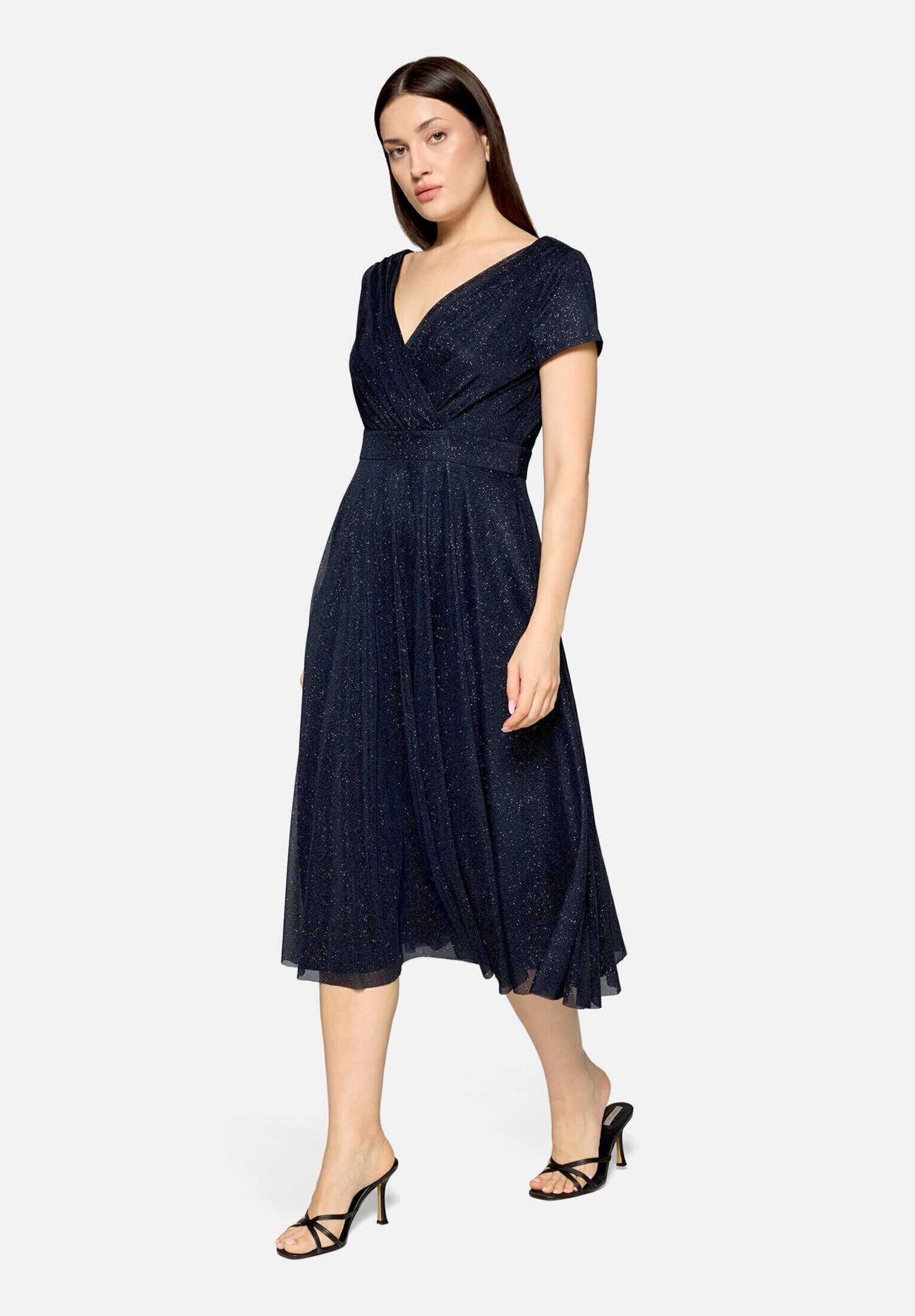 Vera Mont Cocktailkleid Damen im Glitzer-Look Stoff